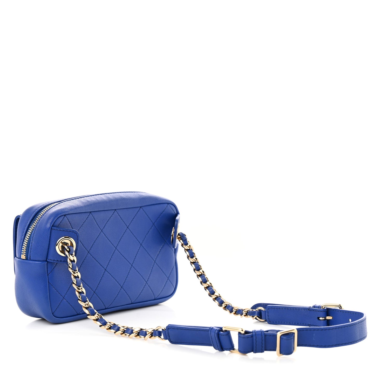 Calfskin Casual Trip Waist Bag Blue