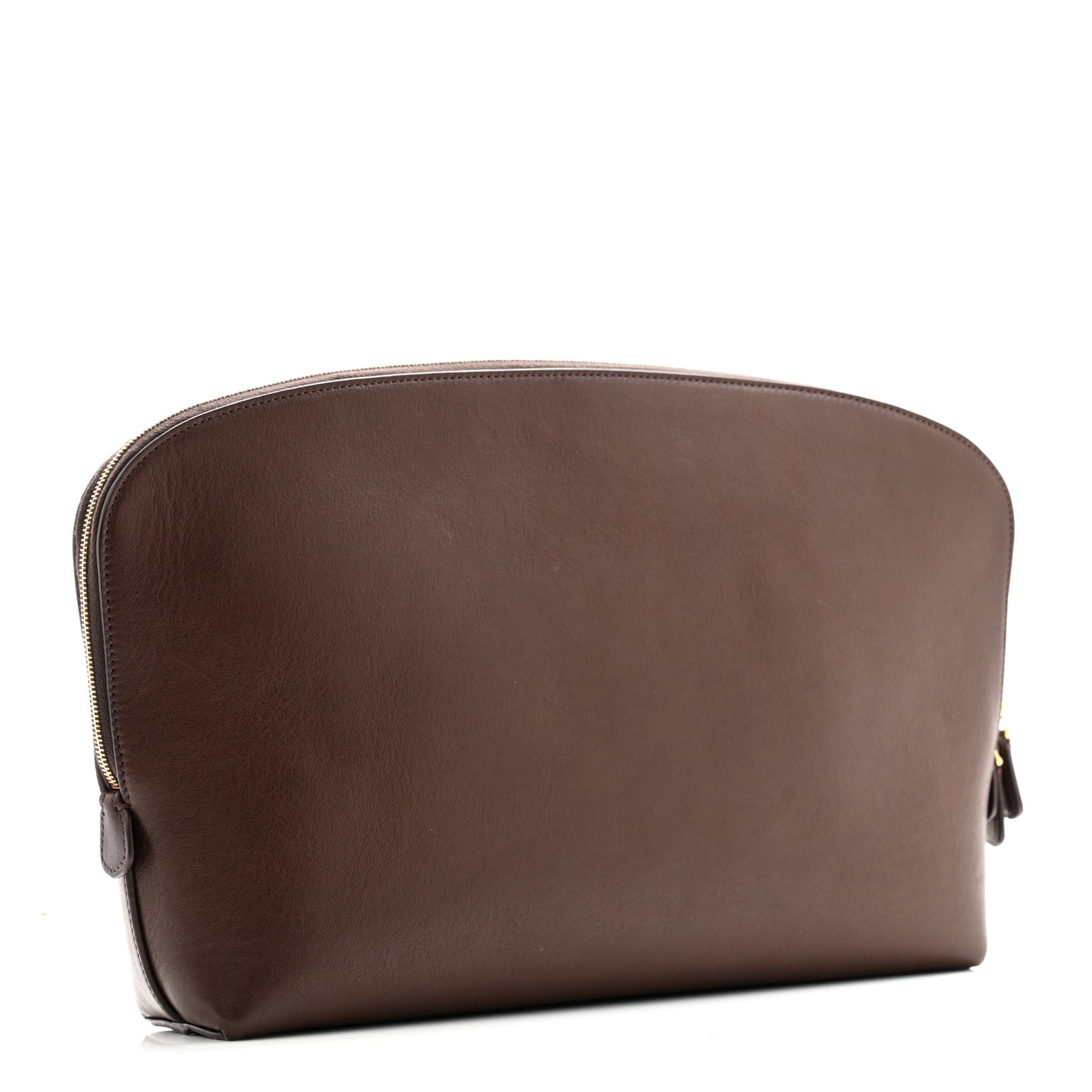 Polished Saddle Calfskin Ellie Clutch Burgundy