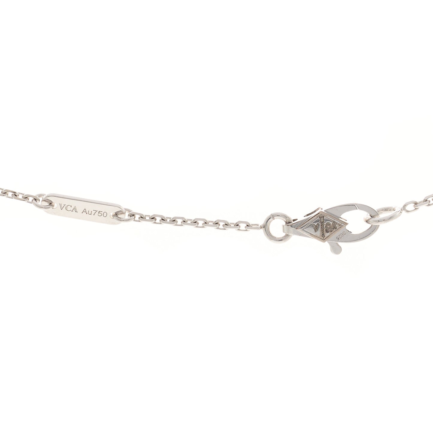 18K White Gold Turquoise Sweet Alhambra Butterfly Pendant Necklace