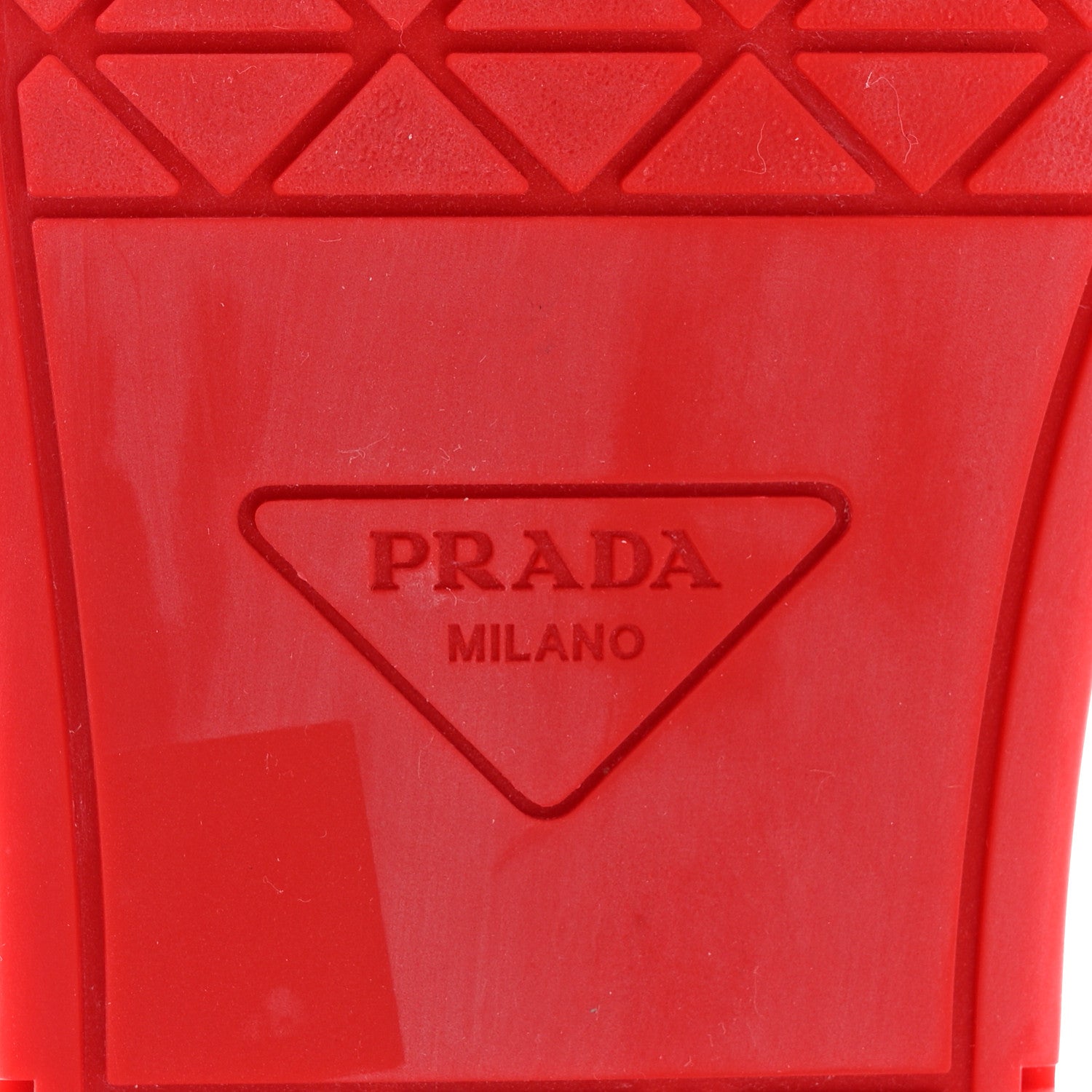 Prada Vitello Sport Spazzolato Rois Triangle Logo Womens Downtown Low Top 30mm Sneakers 40 White Lacca 6 of 9