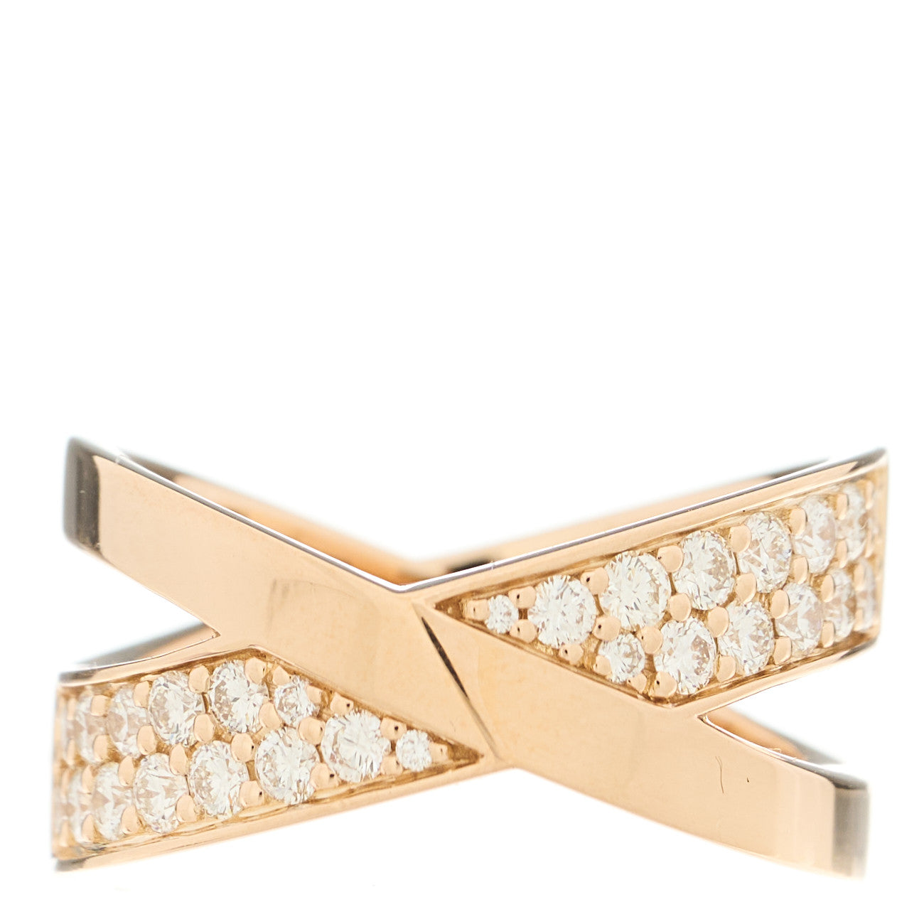 18K Rose Gold Diamond Atlas X Wide Ring 52 6