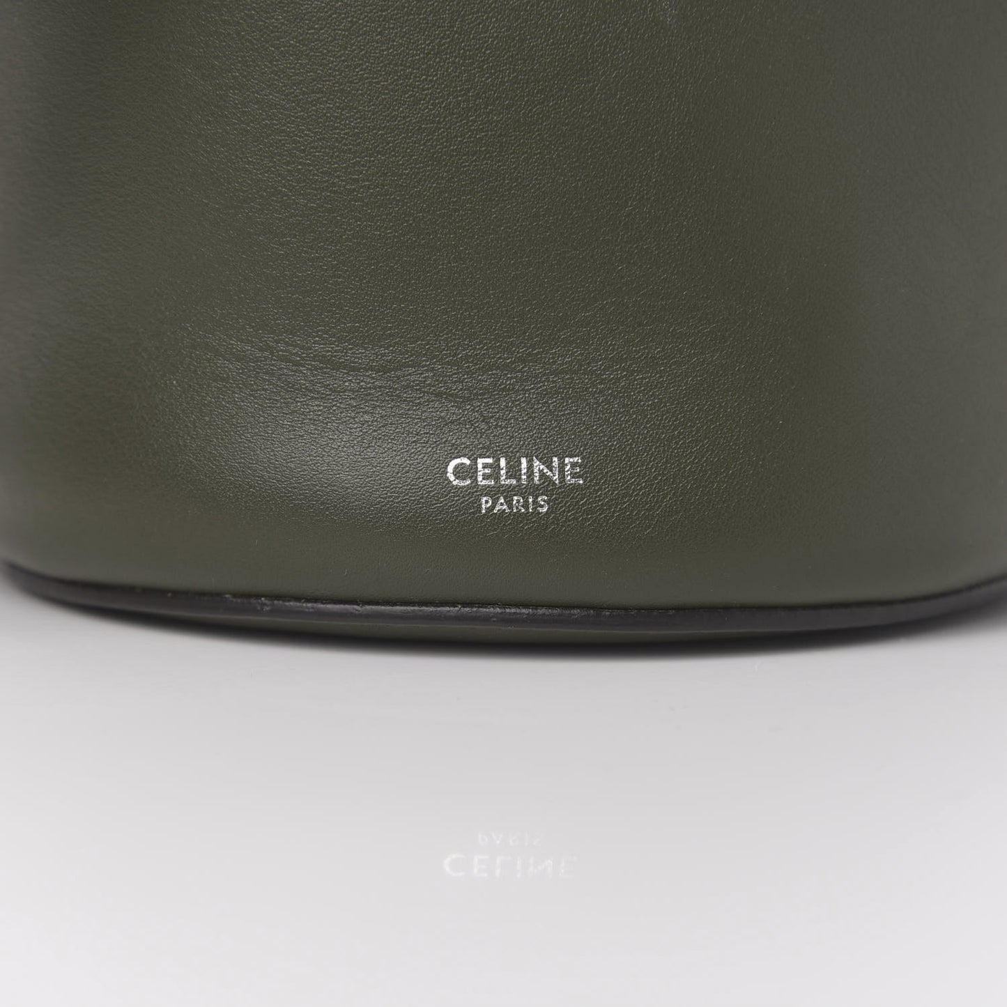 Smooth Calfskin Nano Big Bag Bucket Army Green