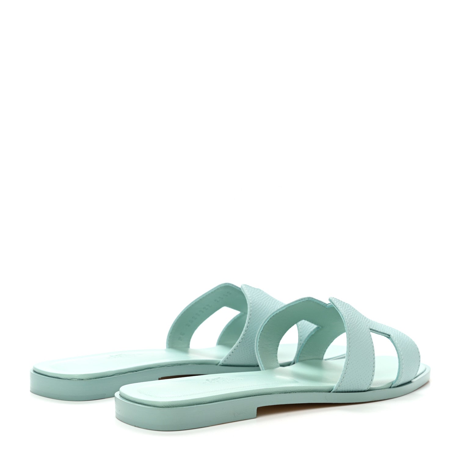 Hermes Epsom Oran Sandals 37.5 Vert Embrun 4 of 8