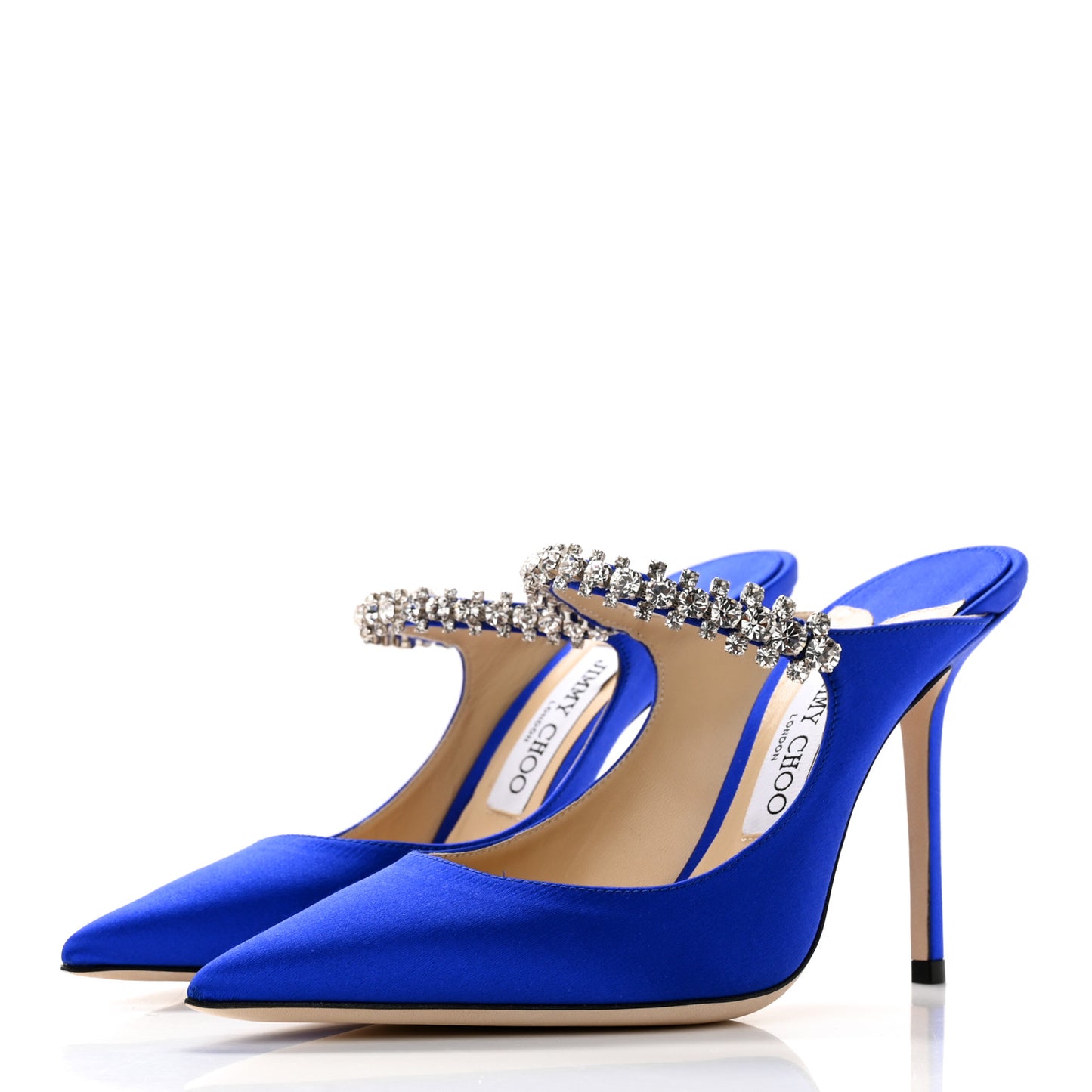 Satin Crystal Bing 100 Pumps 38.5 Ultraviolet