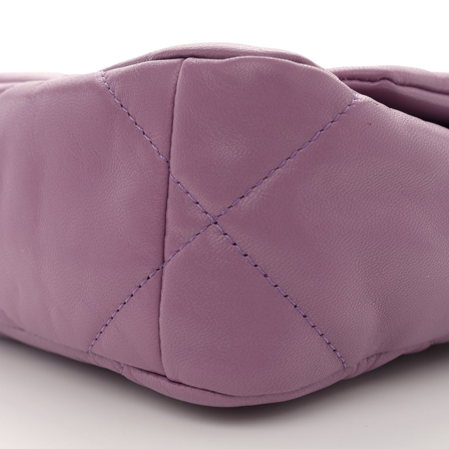 Goatskin Quilted Medium Chanel 19 Flap Purple