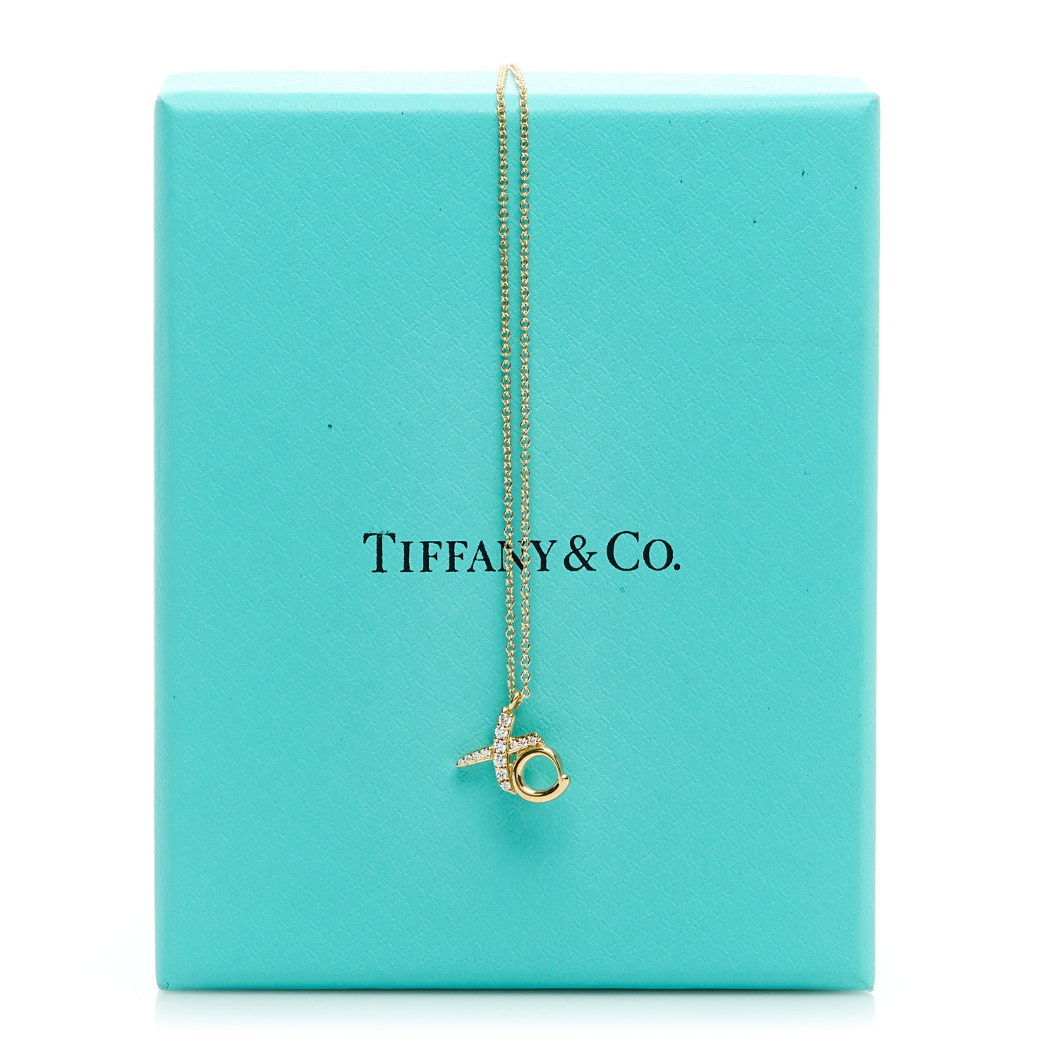 Tiffany 18K Yellow Gold Diamond Paloma Picasso Love & Kisses Pendant Necklace 7 of 7