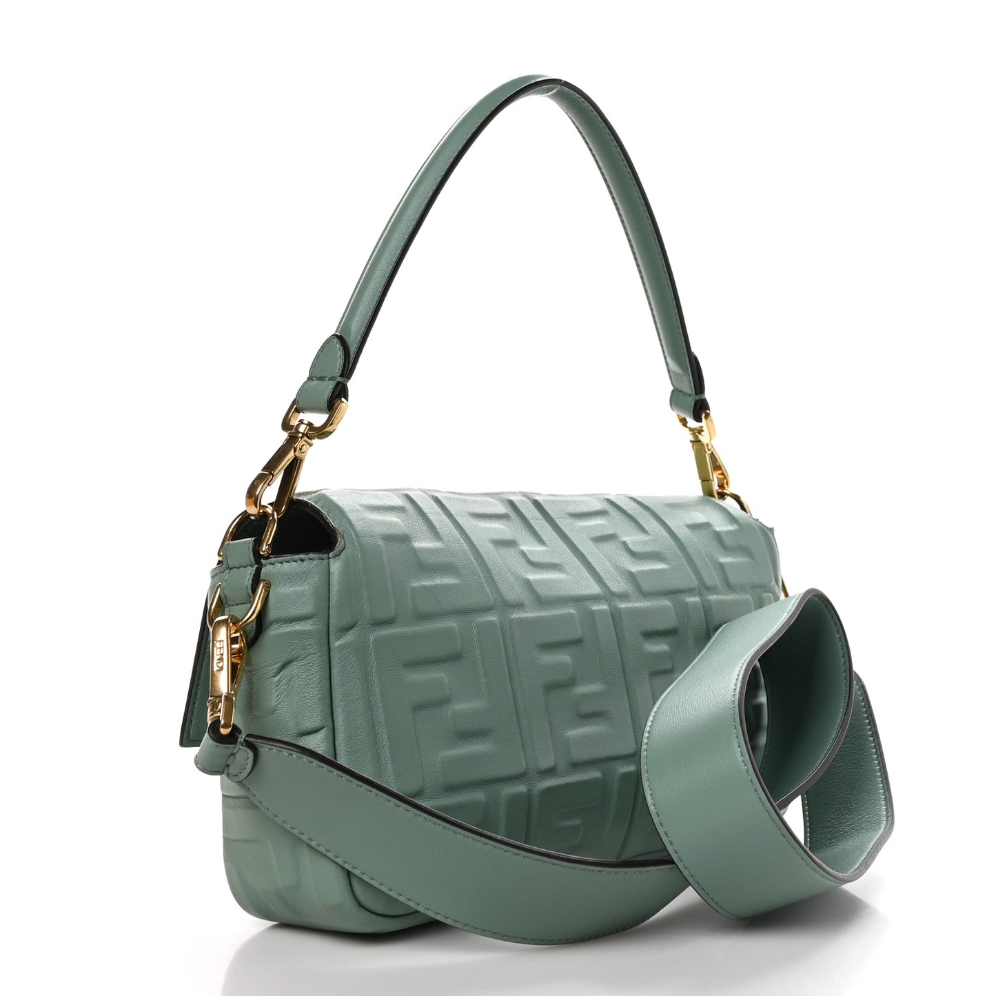 Nappa FF 1974 Embossed Baguette Menta
