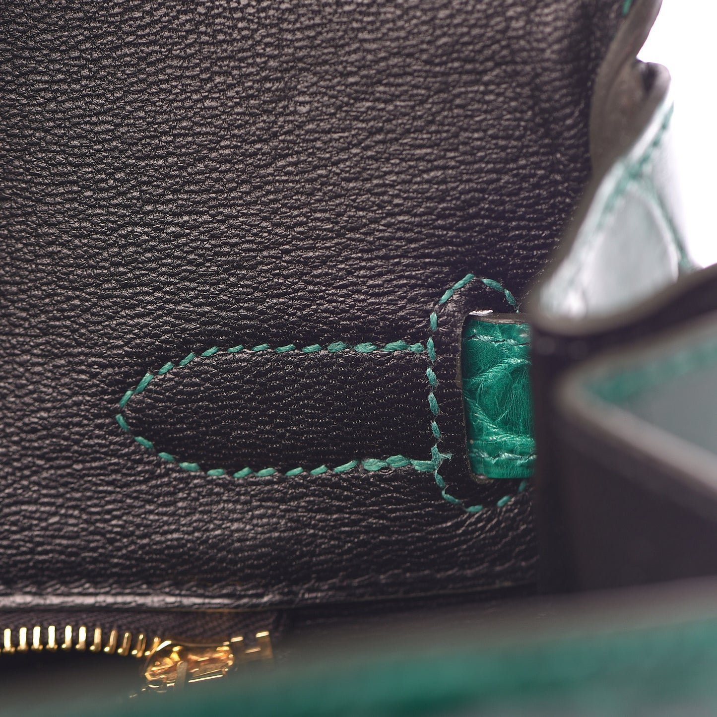 Shiny Niloticus Crocodile Horseshoe Birkin 30 Vert Emeraude Black