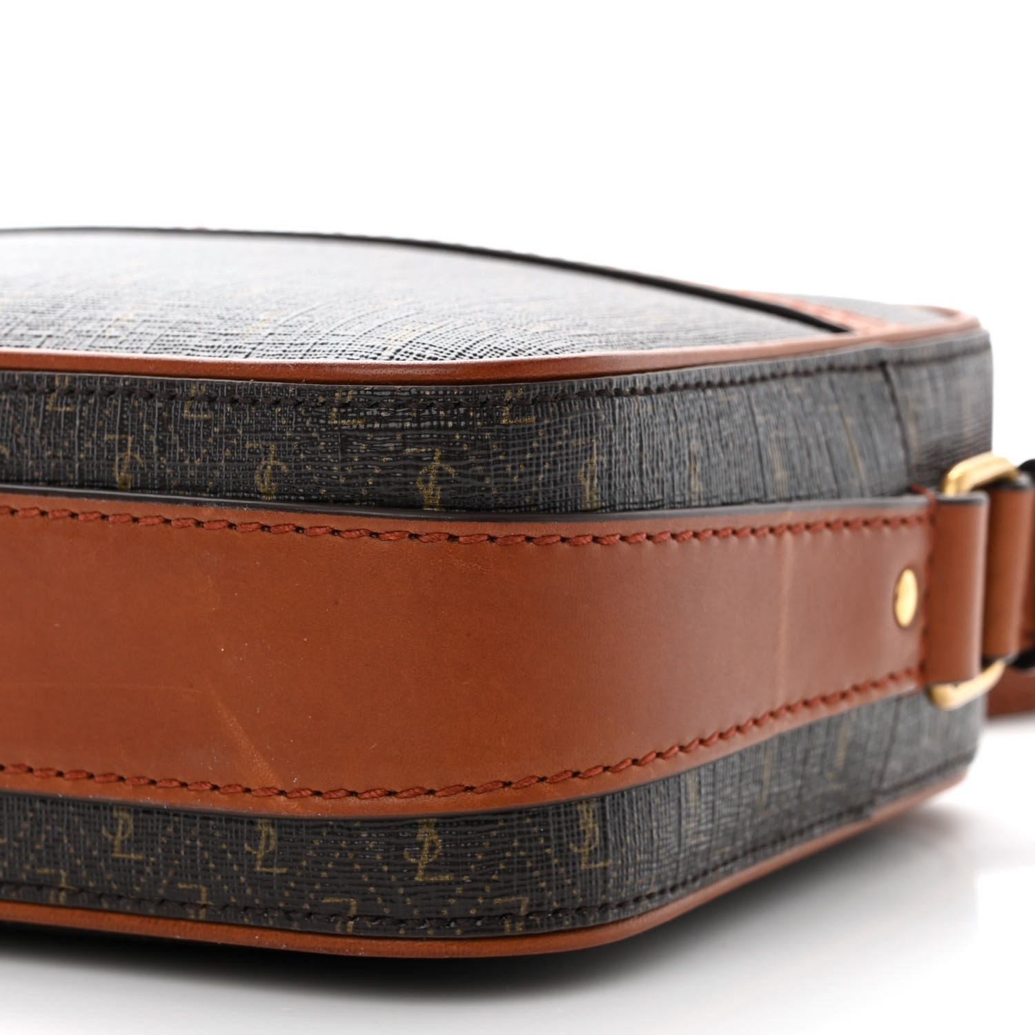 Saint Laurent Canvas Smooth Calfskin Le Monogramme Camera Bag Chestnut 10 of 11