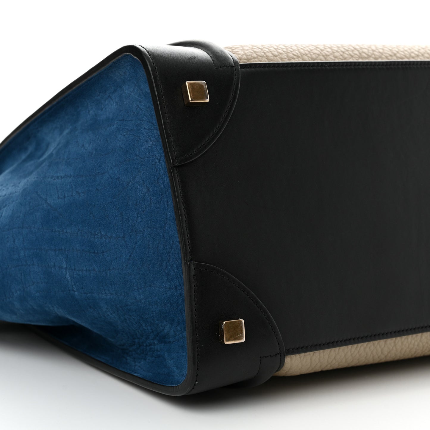 Bullhide Calfskin Suede Mini Tri-Color Luggage Light Taupe