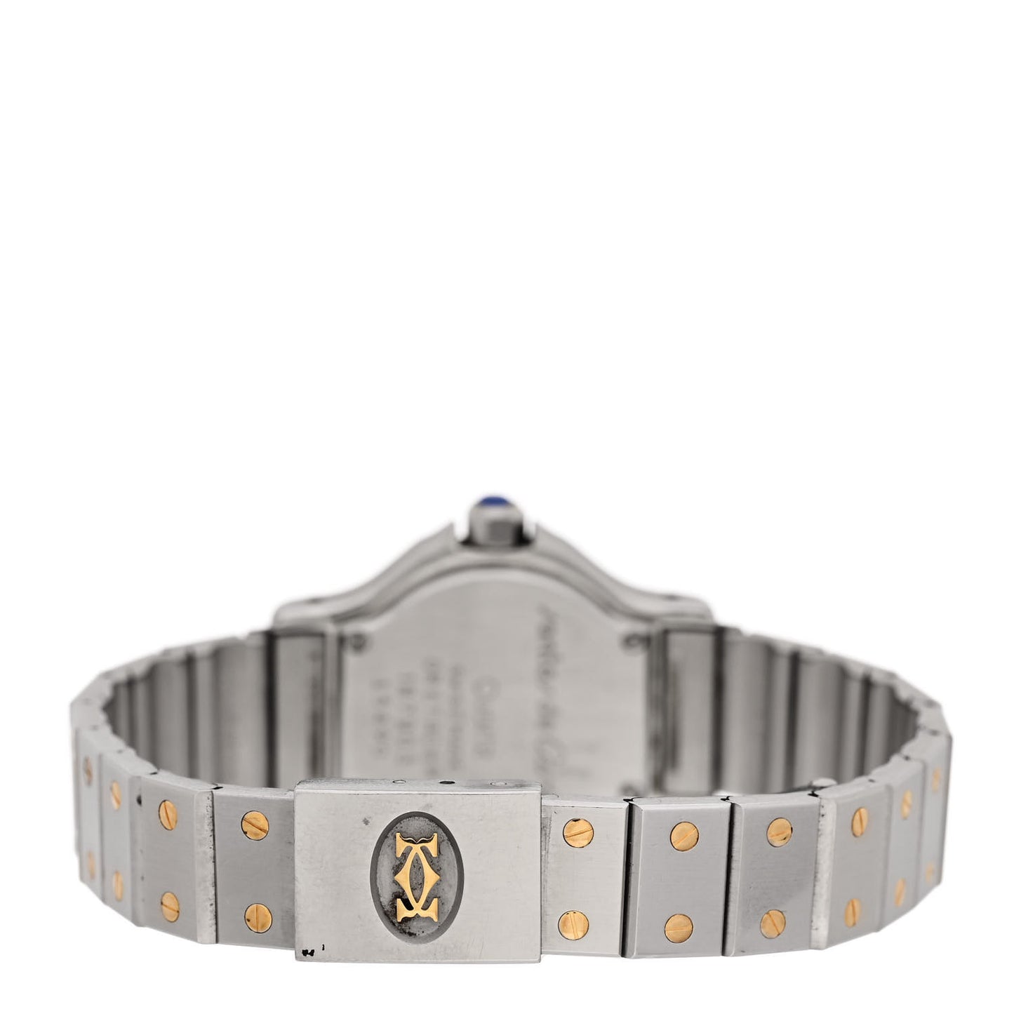 Stainless Steel 18K Yellow Gold 25mm Santos Octagon Quartz Watch