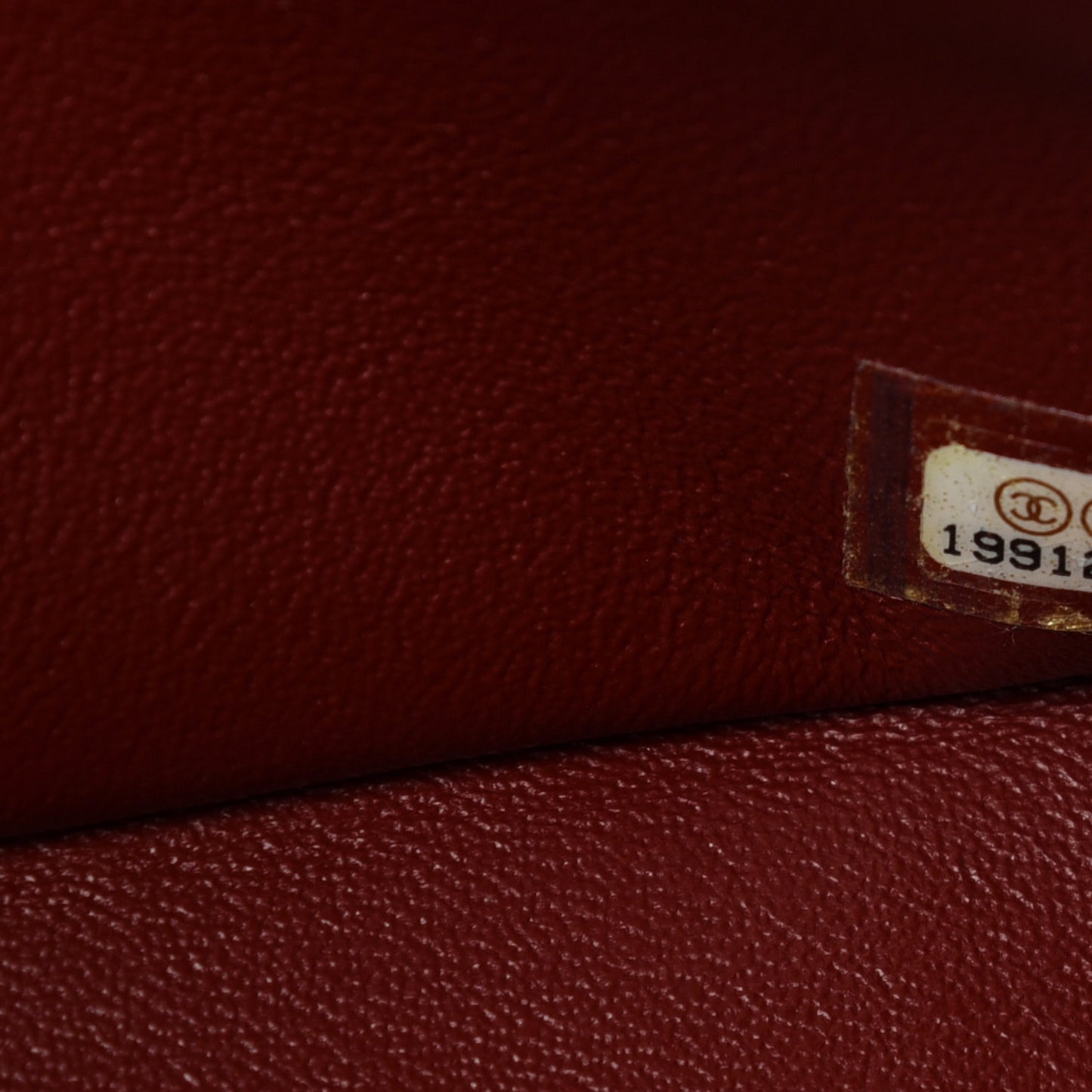 Patent Quilted Jumbo Double Flap Dark Red