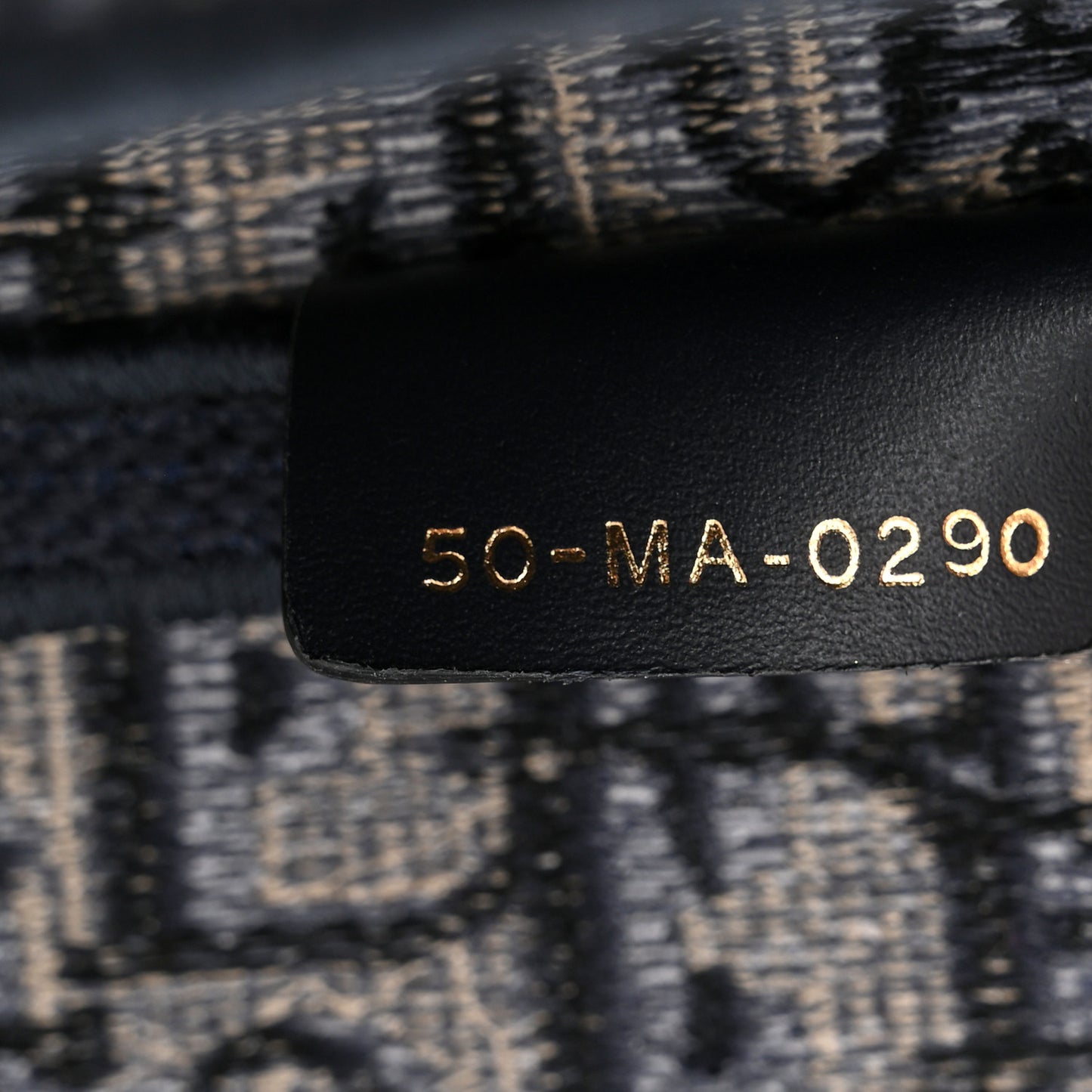 Oblique Embroidered Saddle Bag Blue