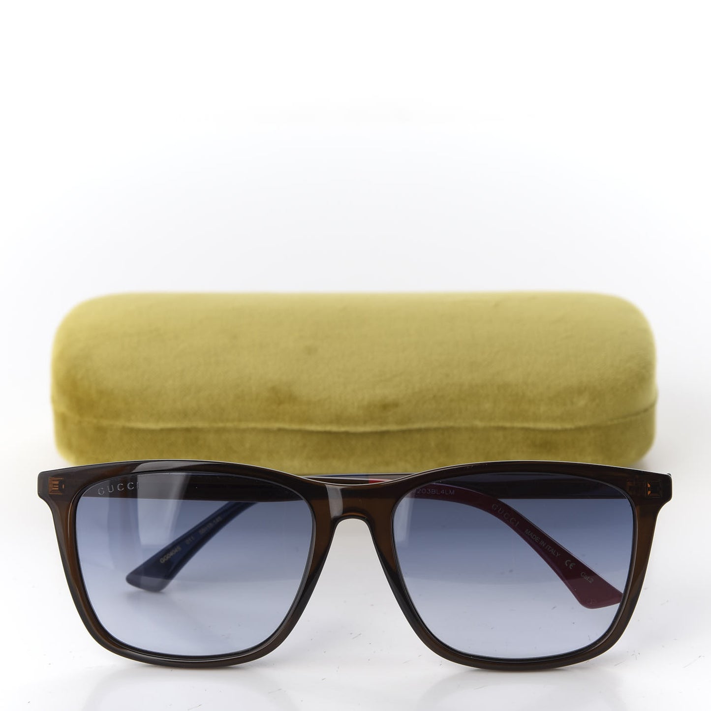 Acetate Square Frame Sunglasses GG0404S Brown