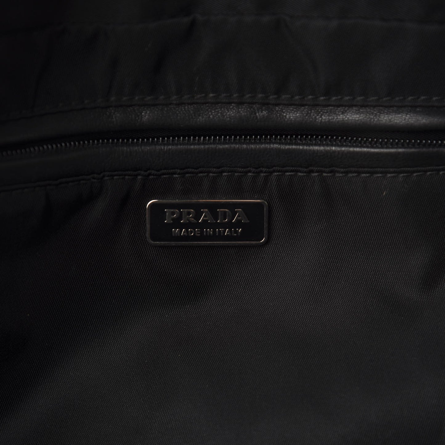Tessuto Nylon Raso Bear Mini Handle Bag Black