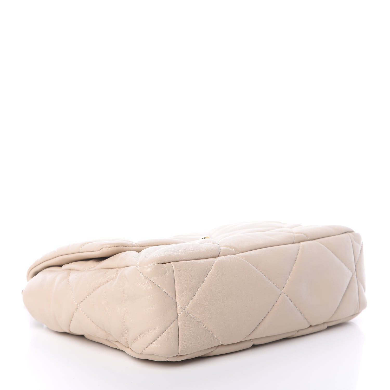 Chanel Lambskin Quilted Large 19 Flap Beige 3 of 9