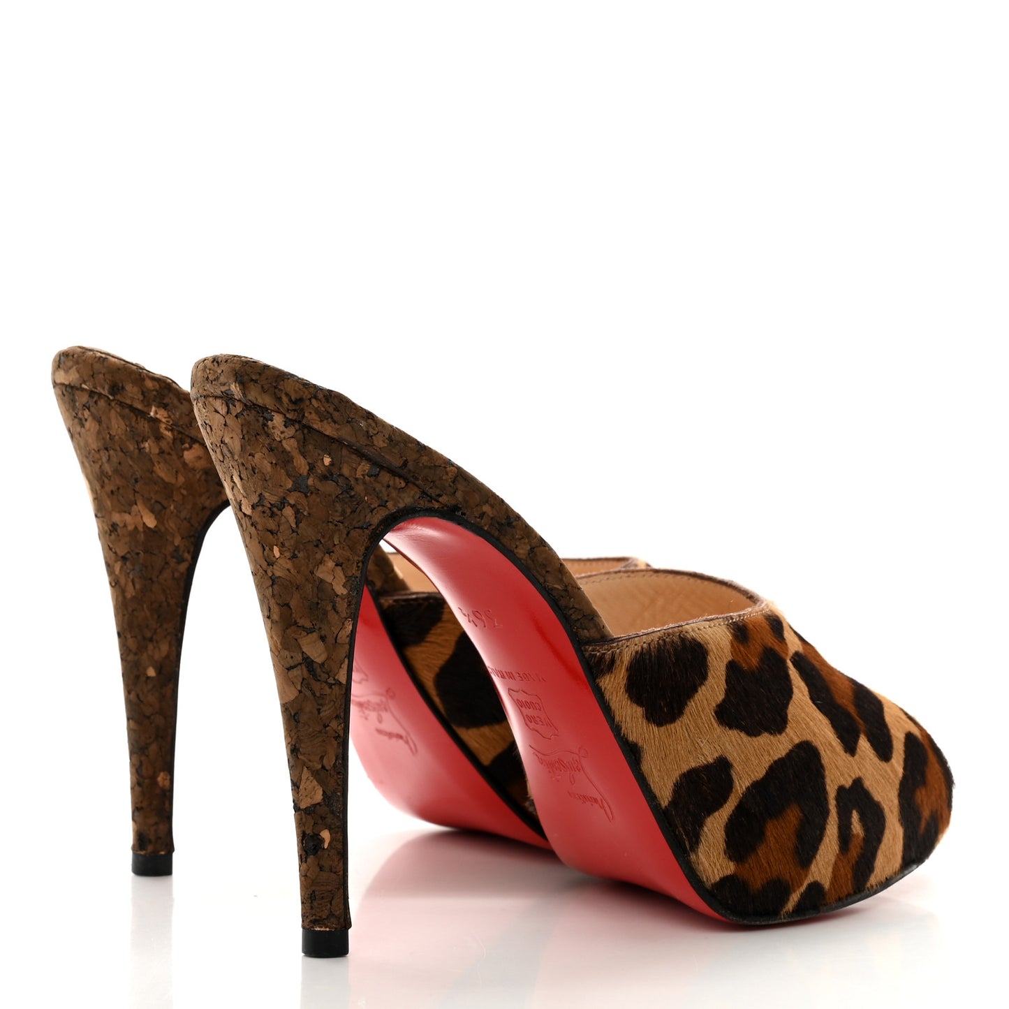 Pony Hair Mule 36.5 Leopard Black