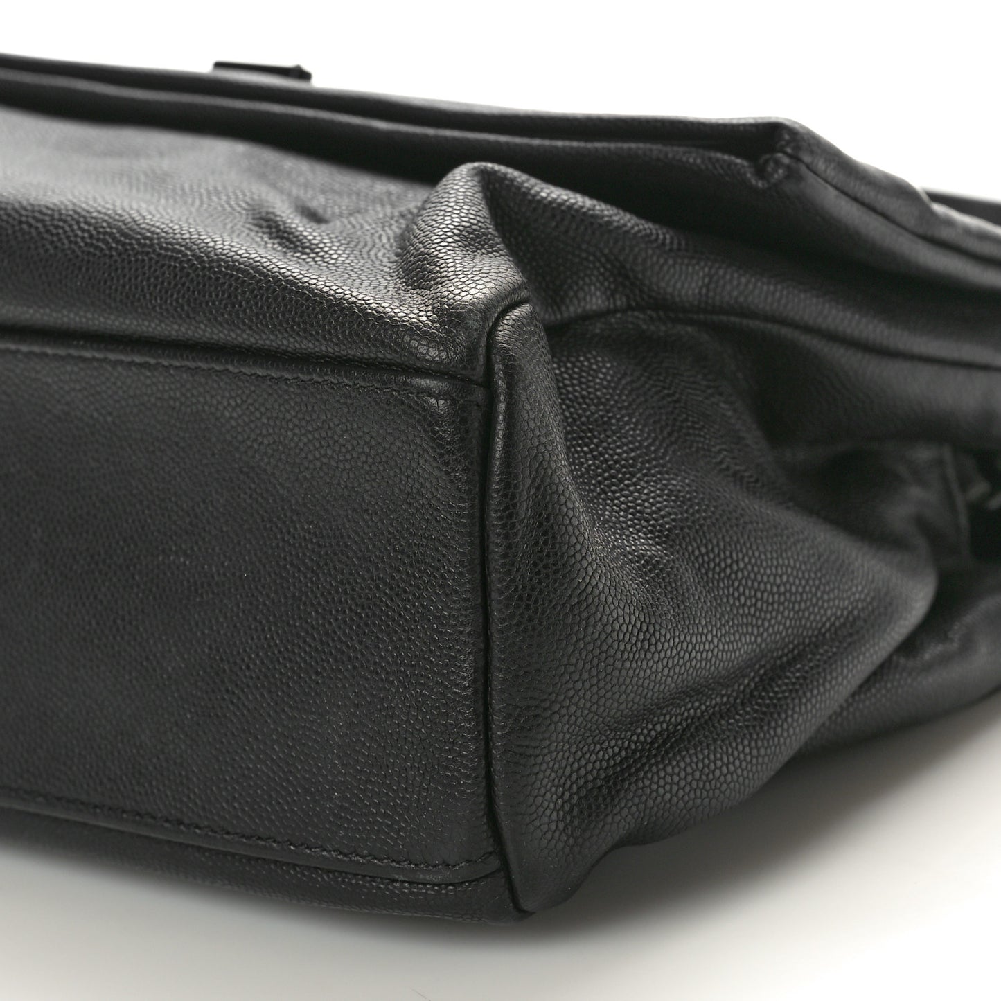 Grain De Poudre Medium West Hollywood Monogram Fold-Over Black