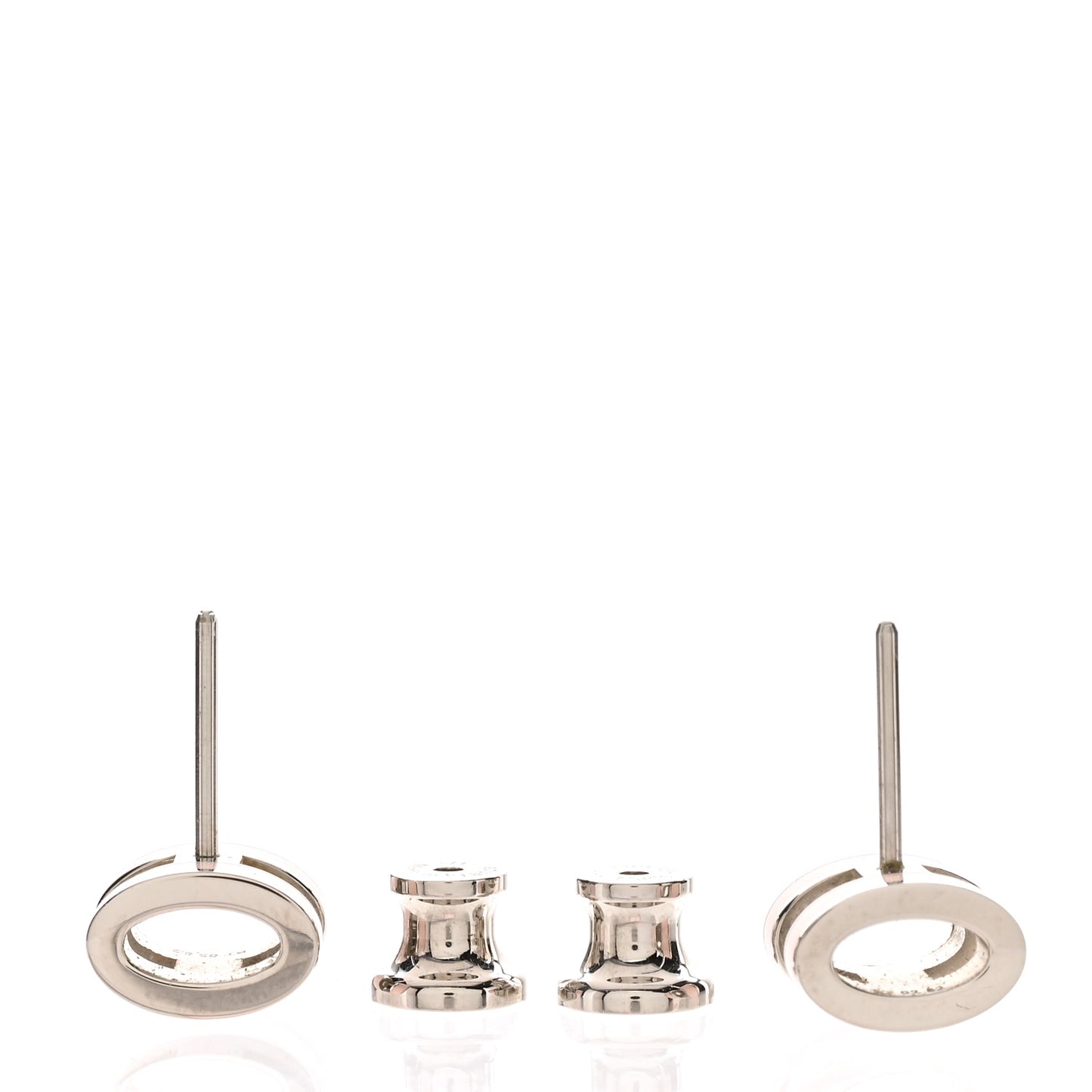 Palladium Lacquered Mini Pop H Earrings Rose Dragee