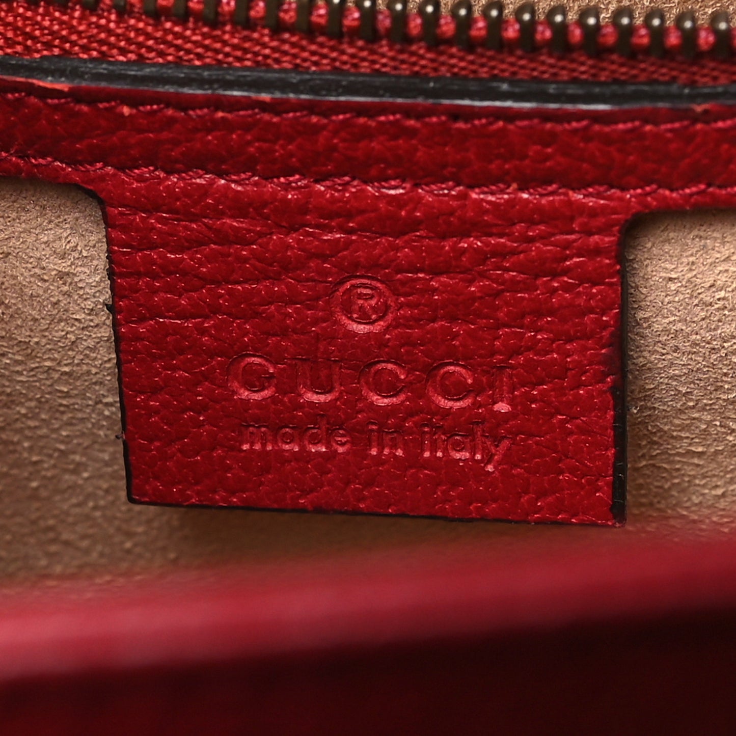 GG Supreme Monogram Small Queen Margaret Top Handle Bag Red