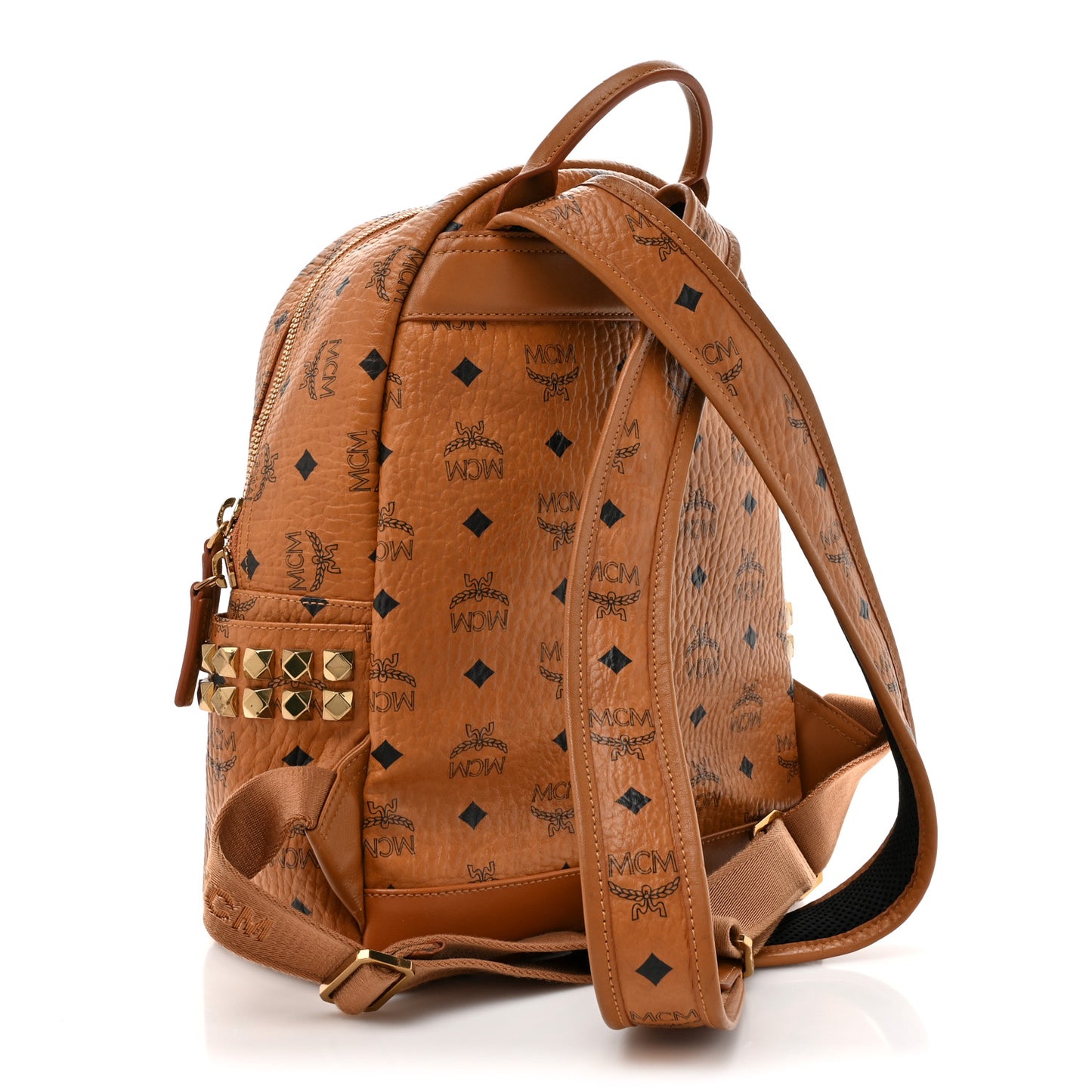 Visetos Small Side Stud Stark Backpack Cognac