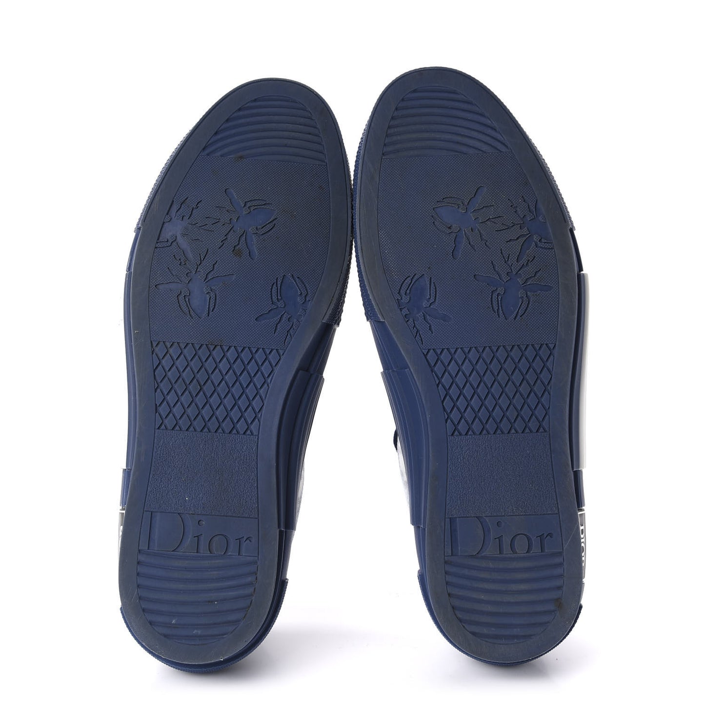 Technical Canvas Oblique Mens B23 Low Top Sneakers 42 White Blue