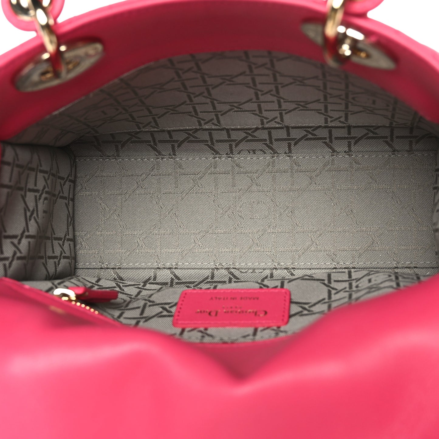 Lambskin Cannage Small My ABCDior Lady Dior Fraise