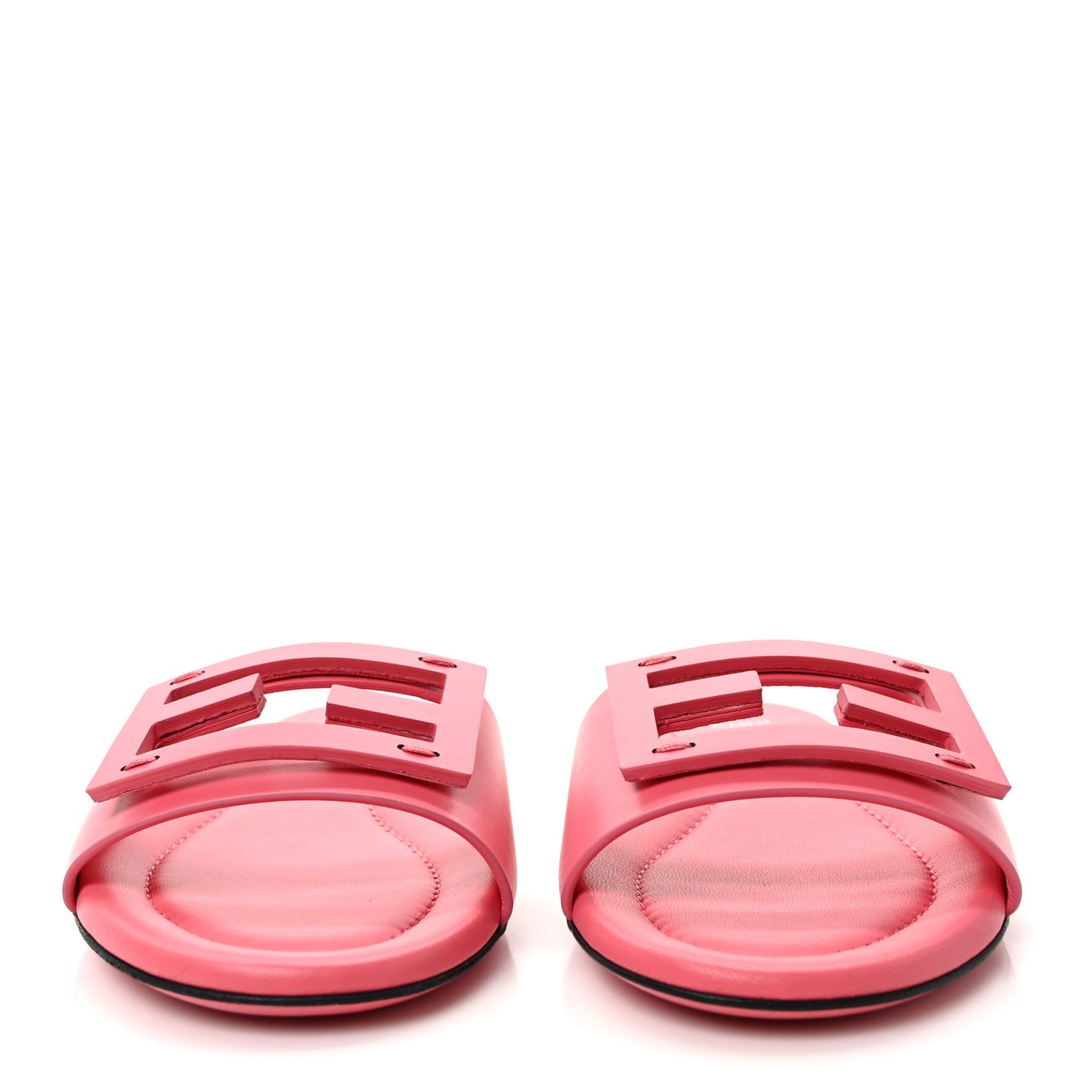 Vitello Cuoio Baguette Flat Slide Sandals 36 Pink Dalia