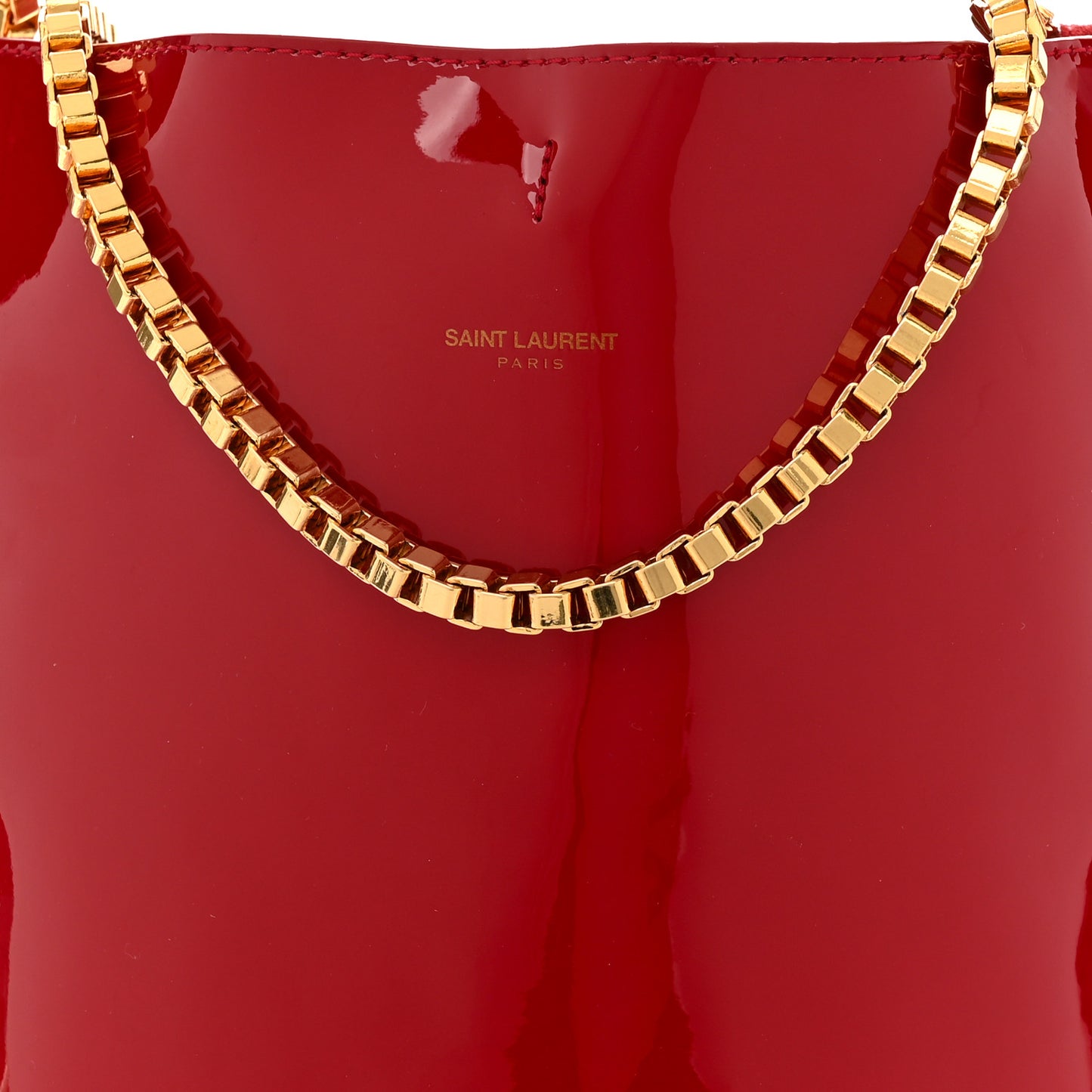Patent Calfskin Small Suzanne Hobo Red