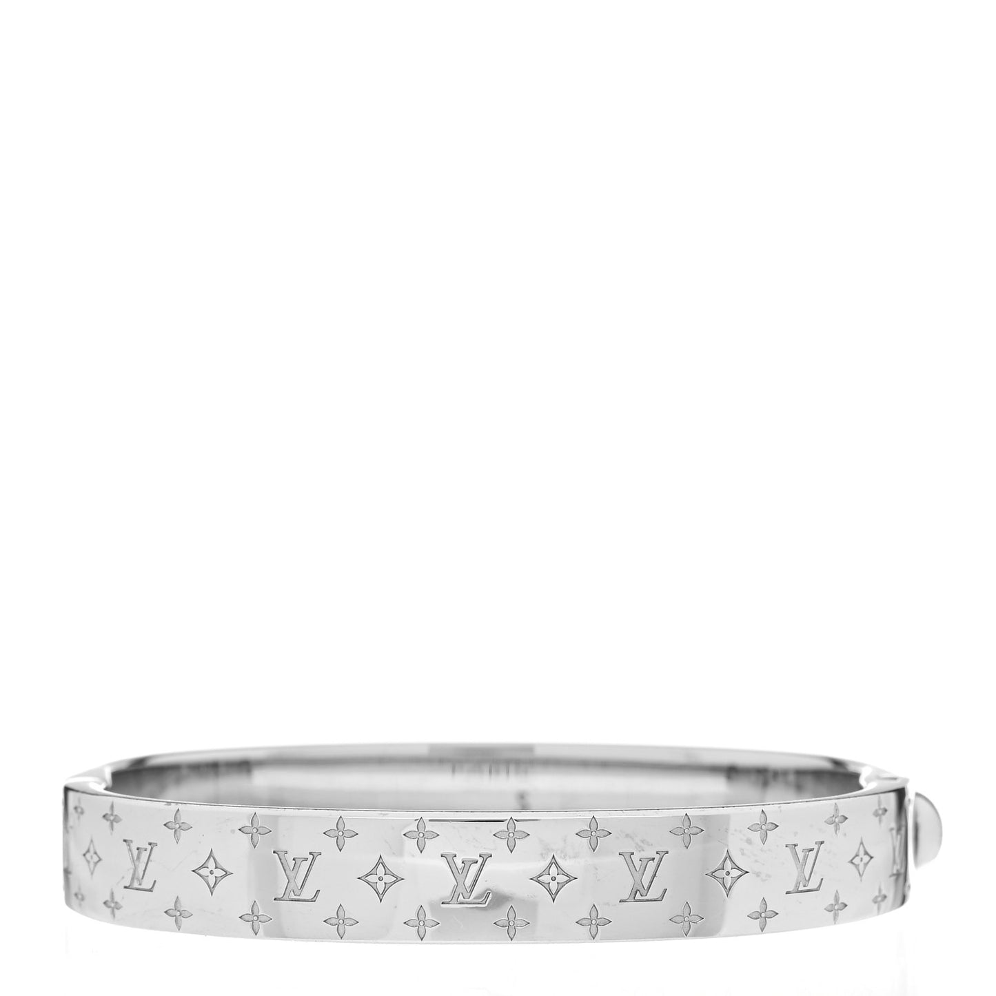 Brass Palladium Plated Nanogram Cuff S Silver