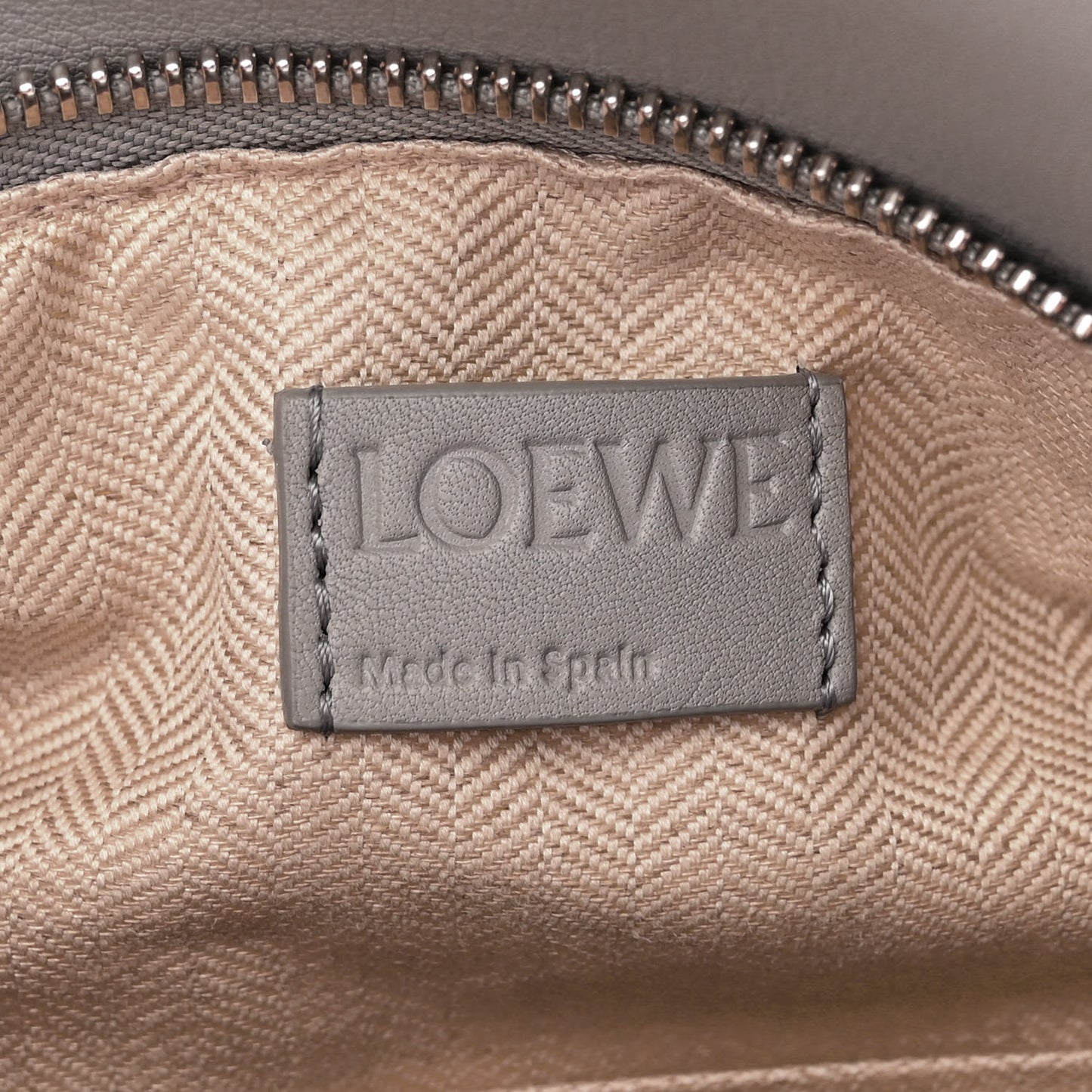 Soft Grained Calfskin Small Puzzle Bag Pearl Grey