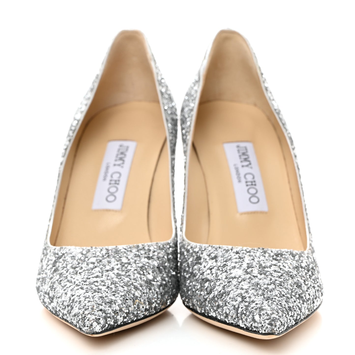 Coarse Glitter Fabric Agnes 85 Pumps 37.5 Silver