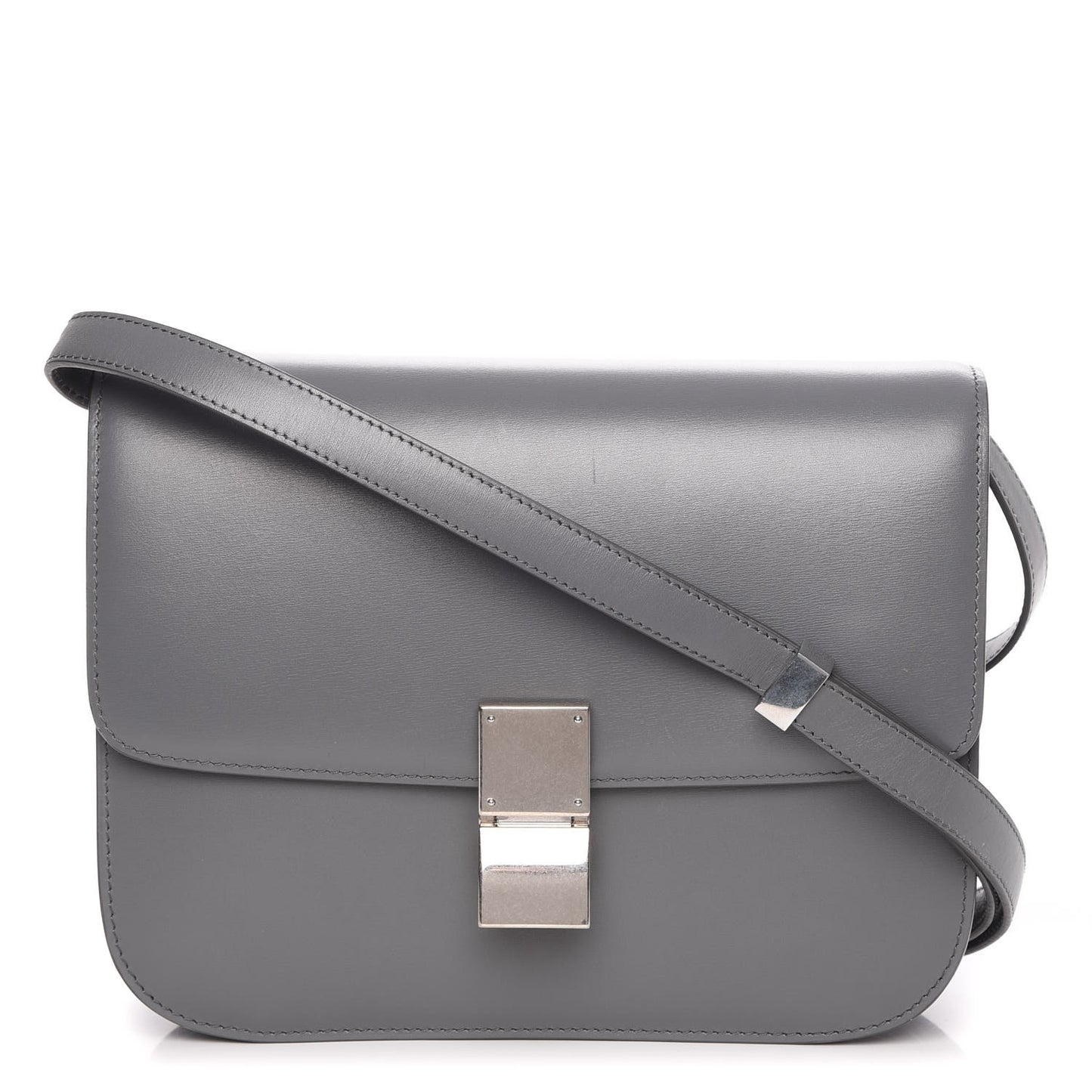 Box Calfskin Medium Classic Box Flap Bag Kohl