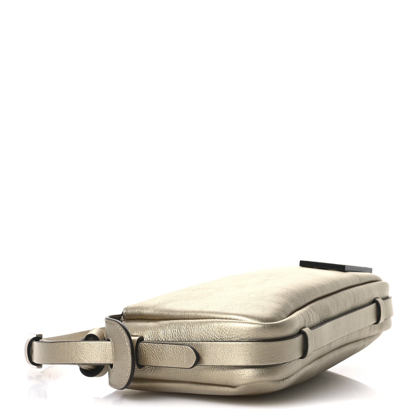 Vitello Laminato Mini Simply Fendi Shoulder Bag Platino