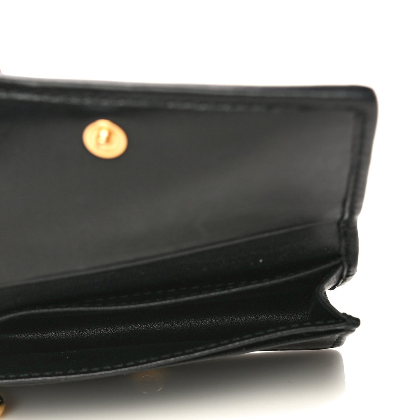 Nappa Impunture Flap Card Holder Key Ring Black