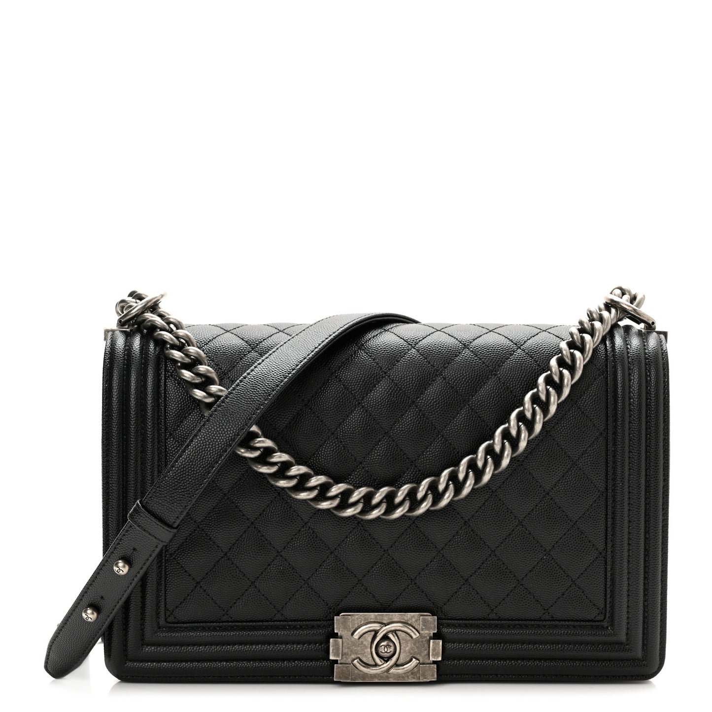 Caviar Quilted New Medium Boy Flap Black