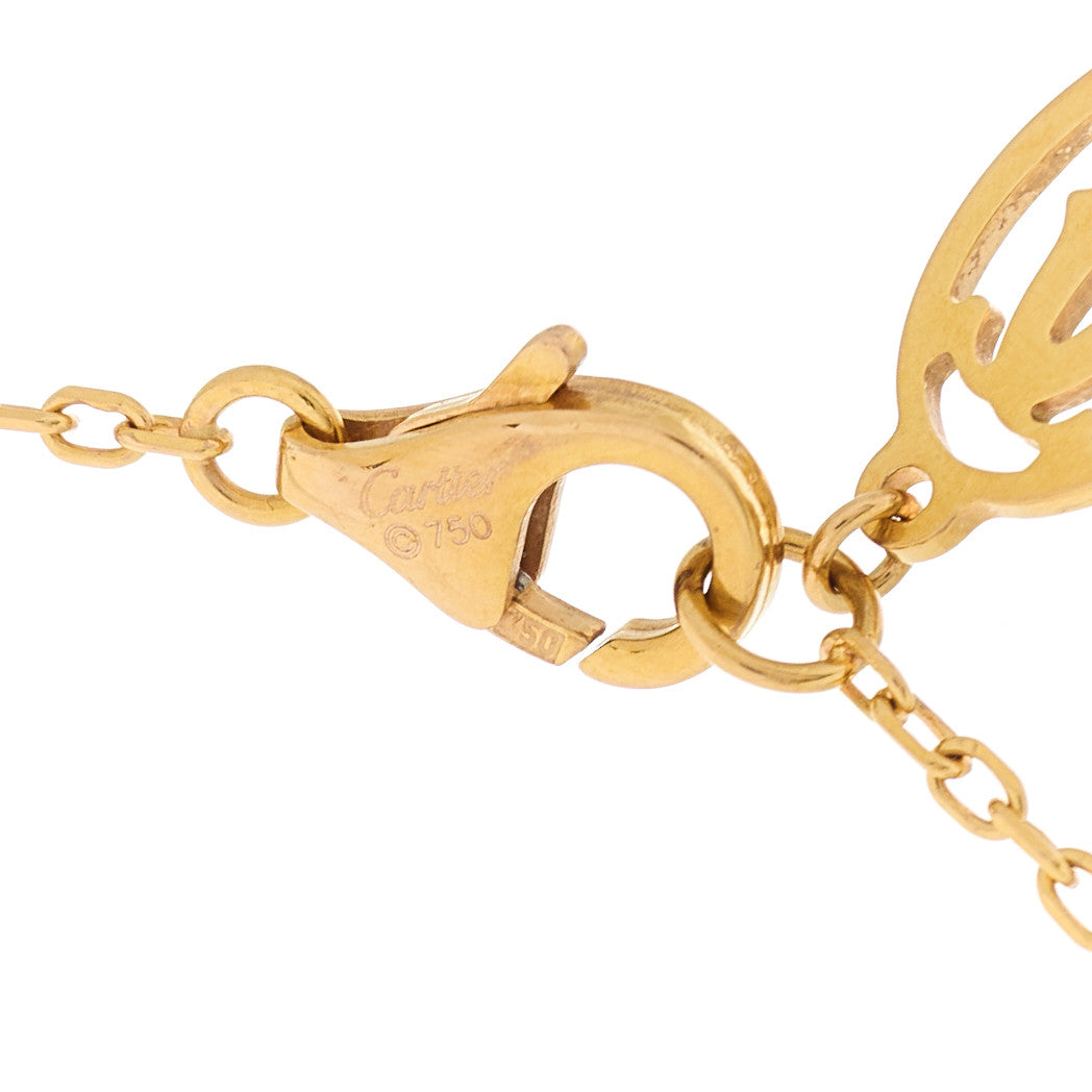 18K Pink Gold Diamond D'Amour Heart Pendant Necklace