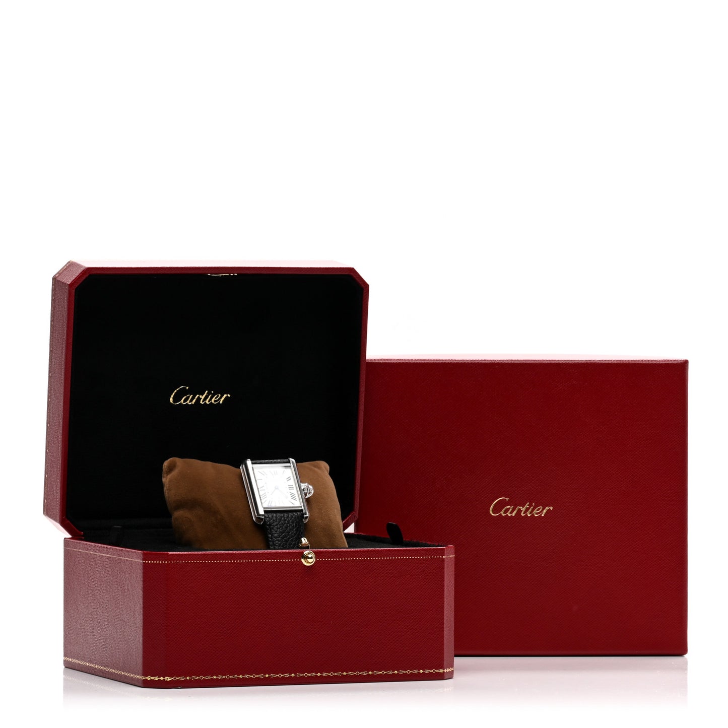 Stainless Steel Calfskin 25mm Must de Cartier Tank Quartz Watch