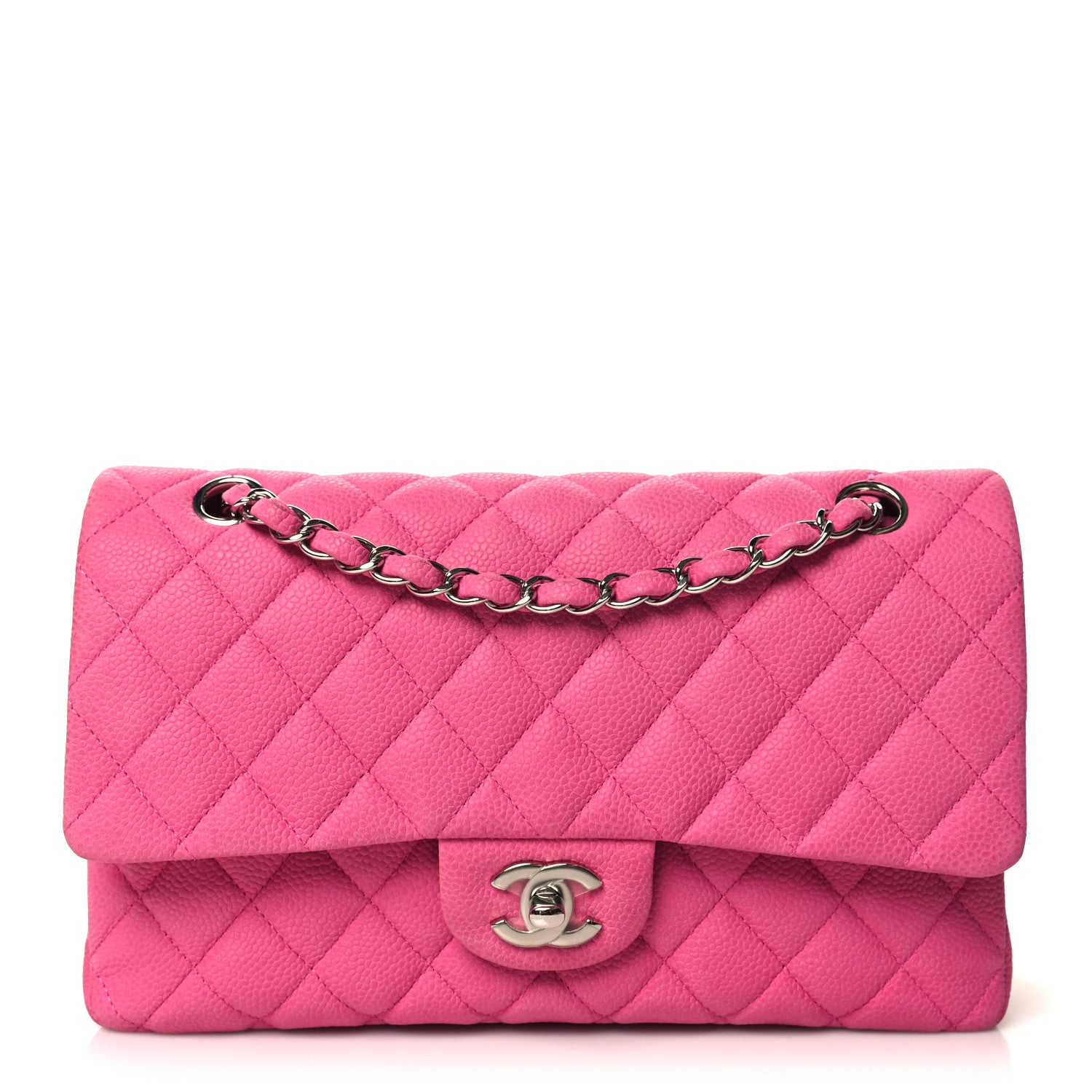 Chanel Iridescent Caviar Quilted Medium Double Flap Pink 1 of 11