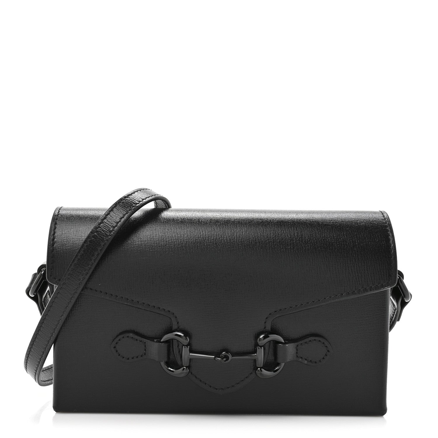 GUCCI レザーバッグ Gucci Azalea Calfskin Monochrome Mini Horsebit 1955 Shoulder Bag