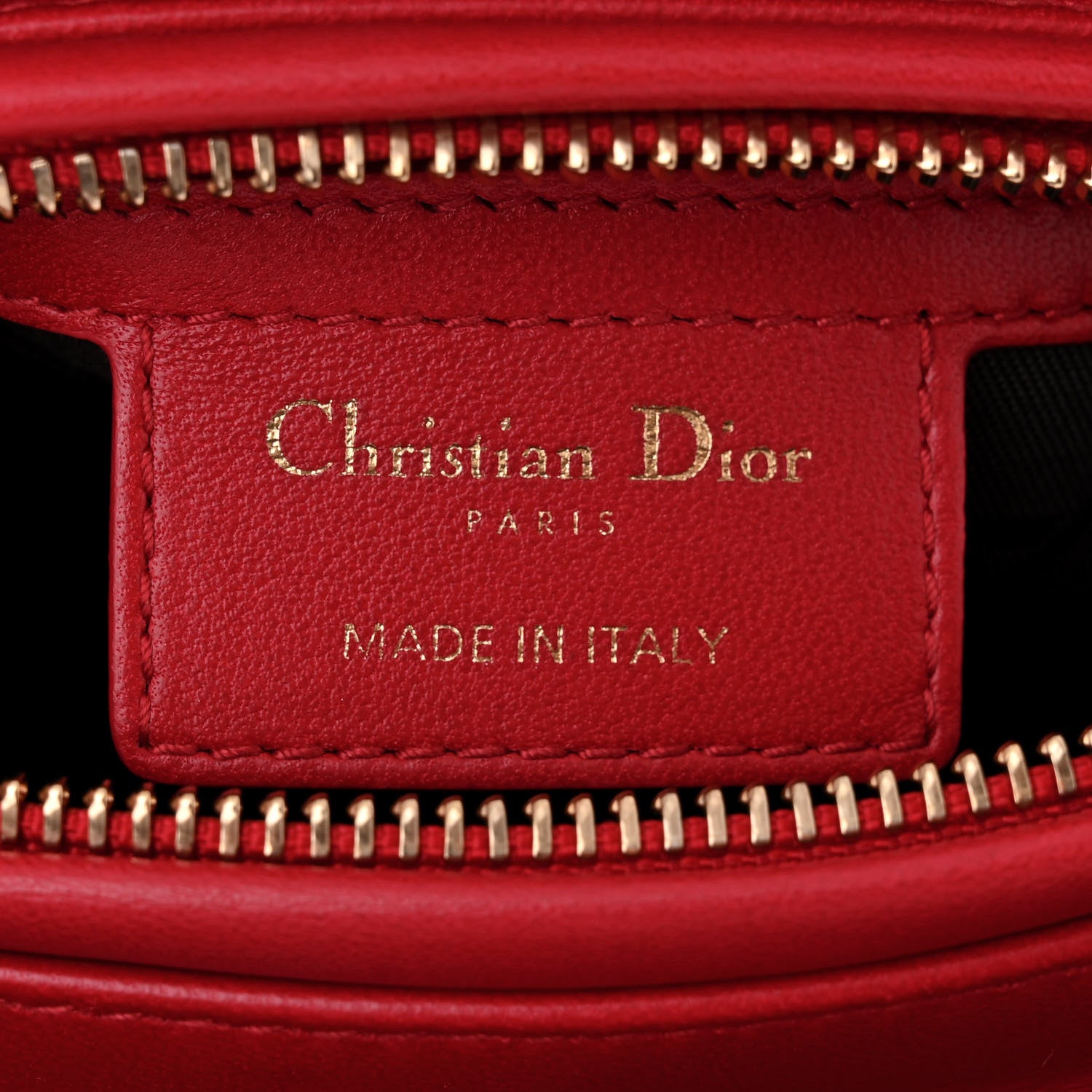 Christian Dior Lambskin Cannage Medium Lady Dior Red 6 of 10