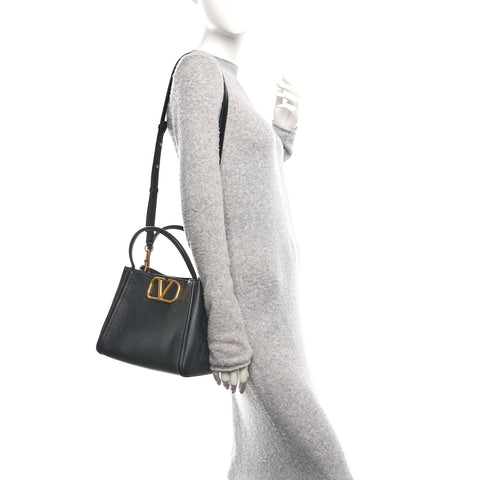 Soft Grainy Calfskin Alltime Medium Handbag Black