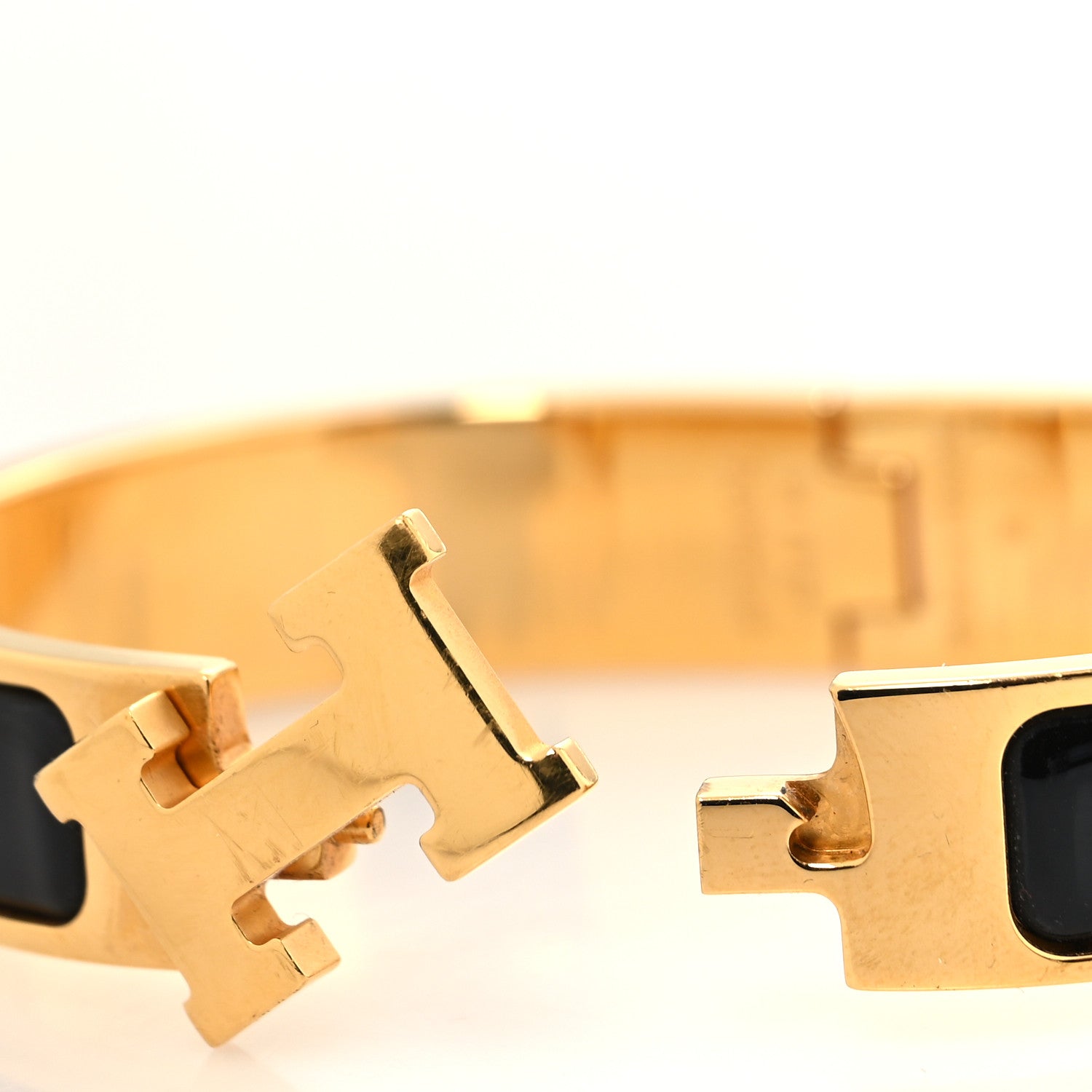 Hermes Enamel Narrow Clic Clac H Bracelet PM Black 4 of 5