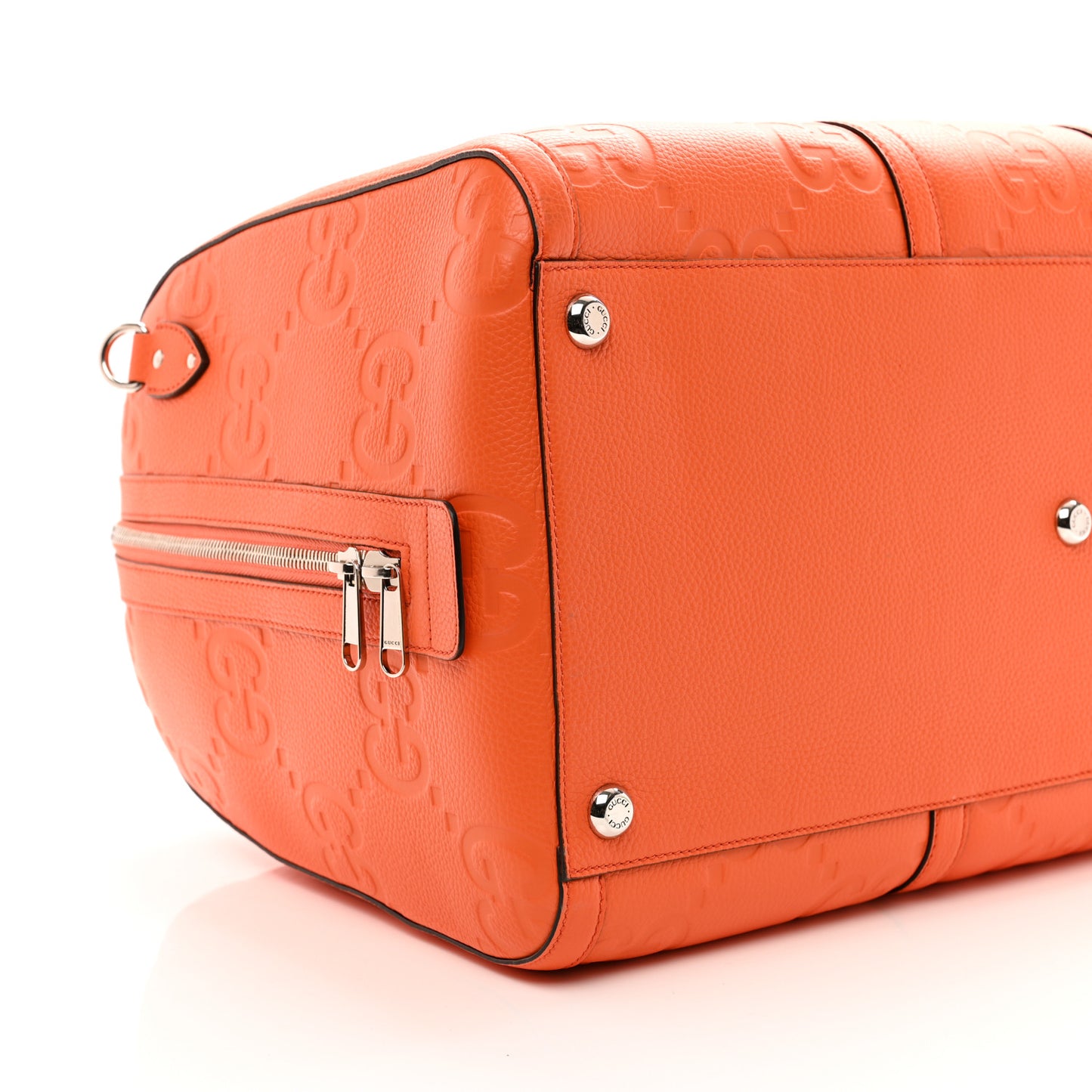 Piuma Calfskin Jumbo GG Embossed Large Duffle Bag Good Orange