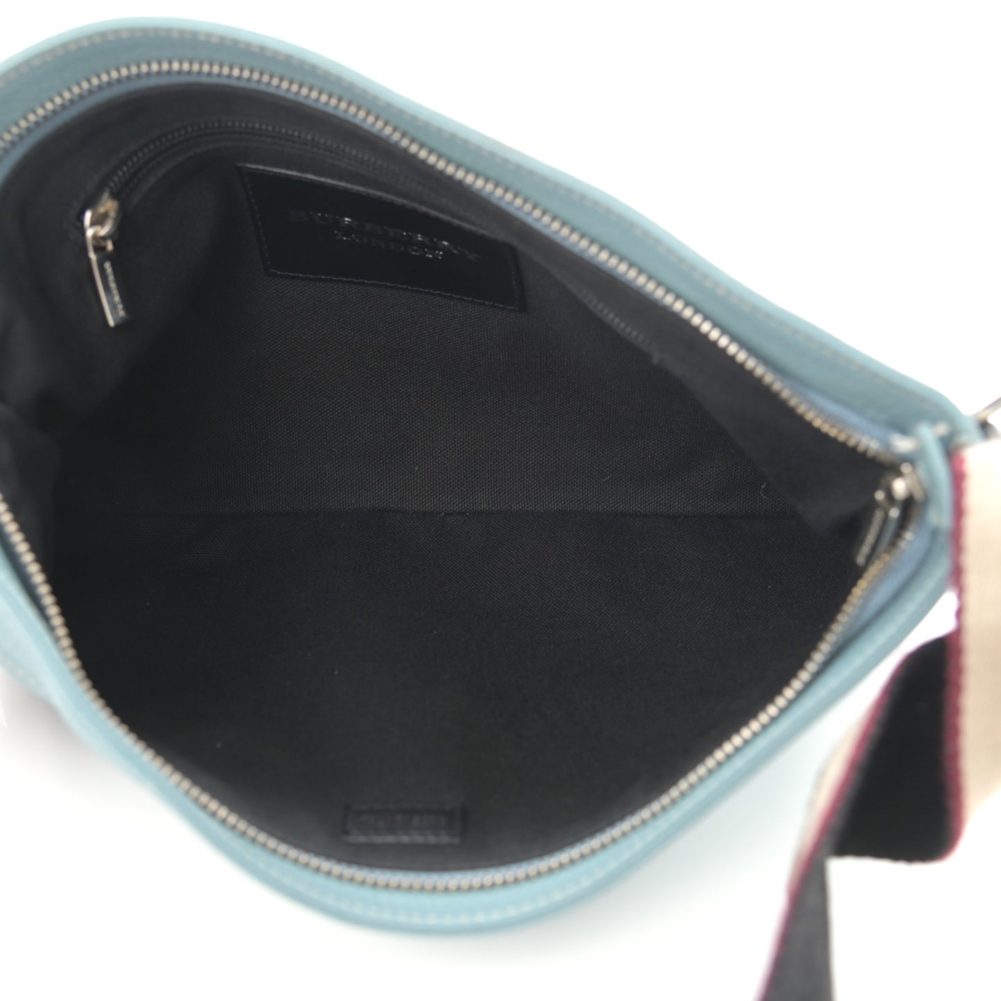Grainy Calfskin Crossbody Bag Light Blue
