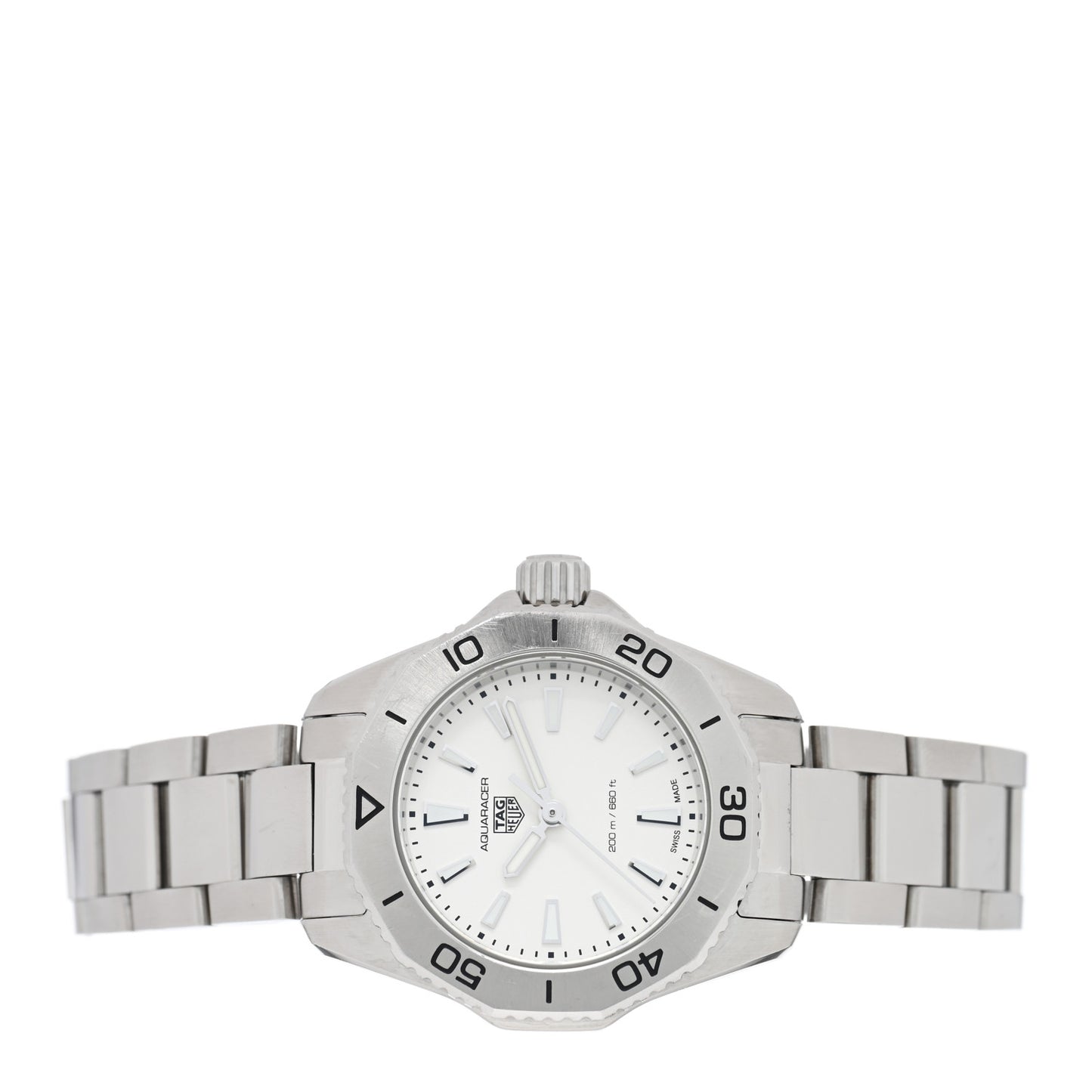 Stainless Steel 30mm Aquaracer Lady Quartz Watch Silver WBP1411