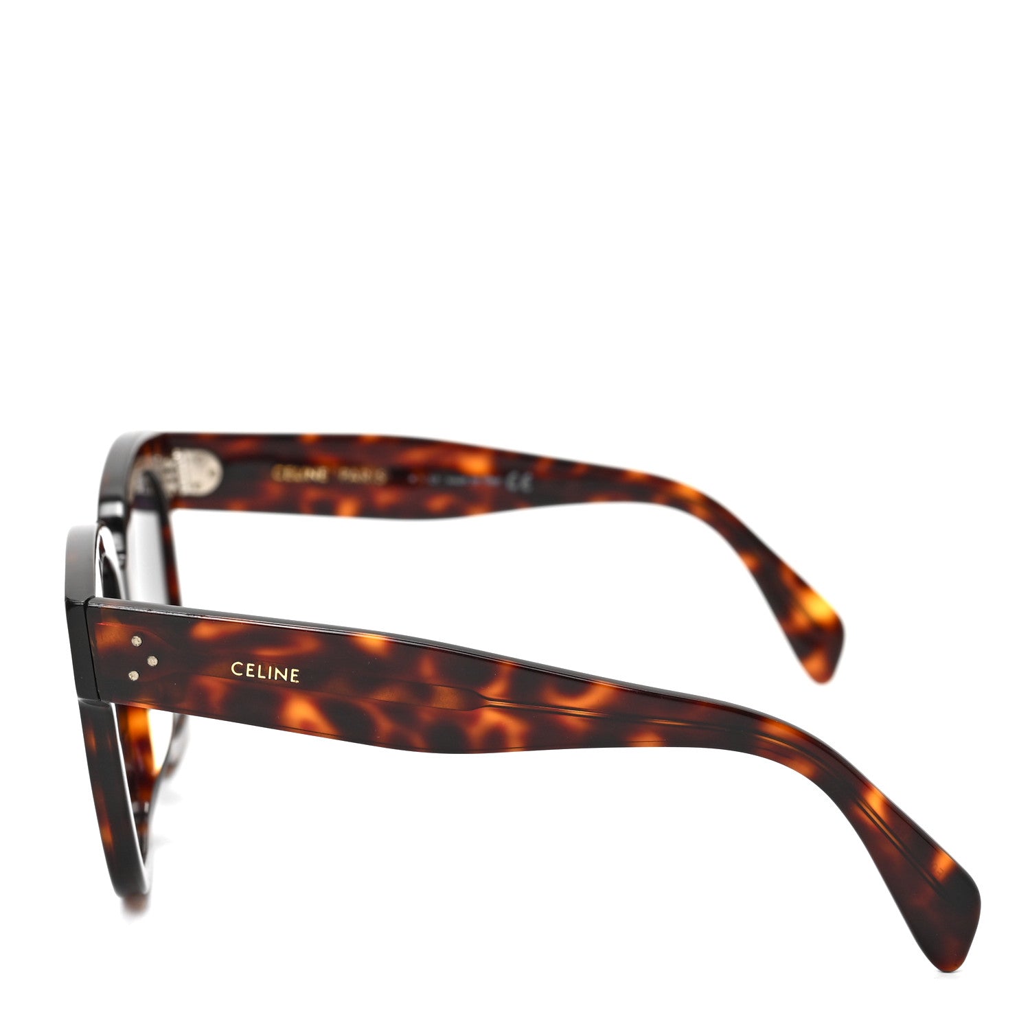 Celine Acetate Polarized Oversized Sunglasses CL4055FN Tortoise 3 of 6