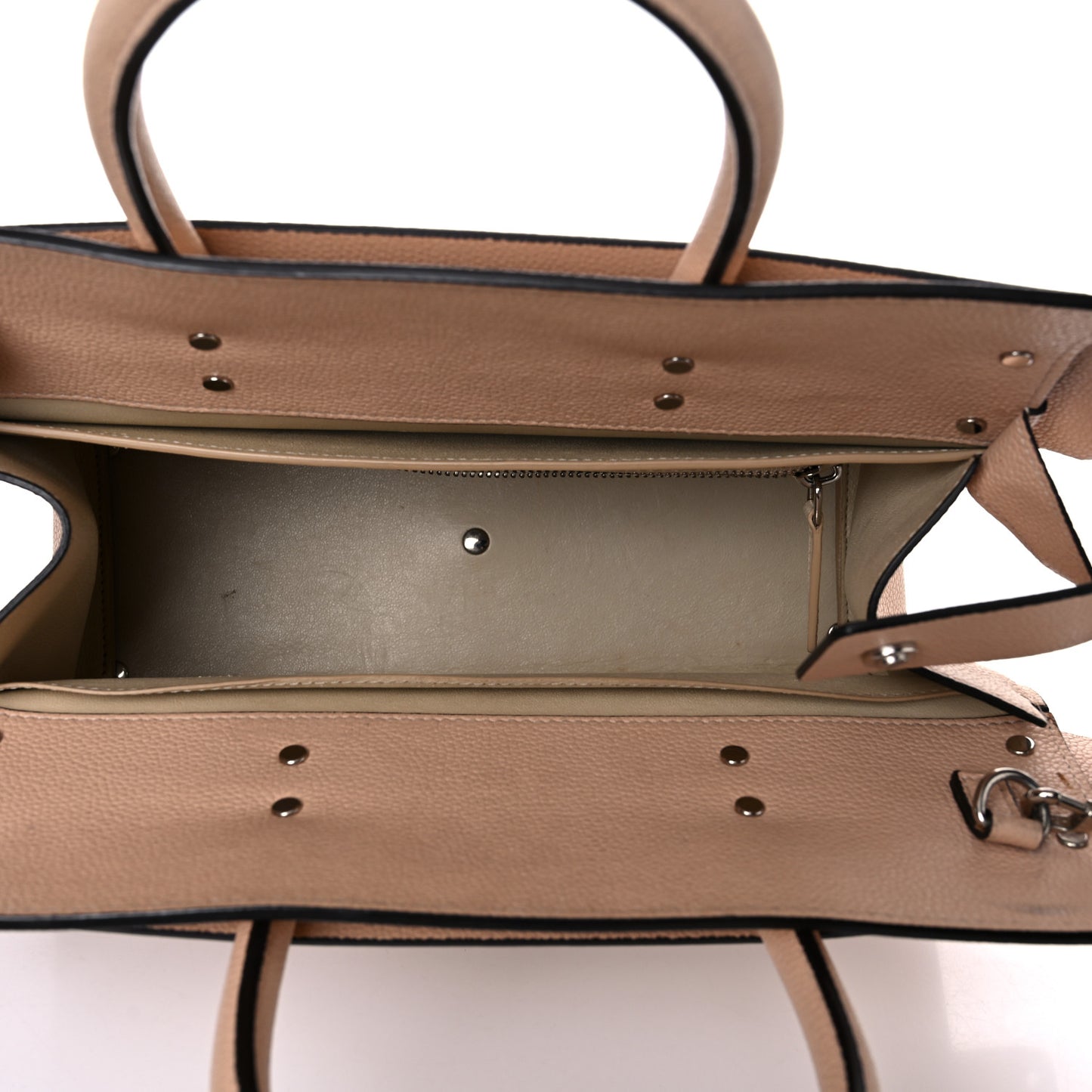 Grained Calfskin Small Horizon Satchel Powder
