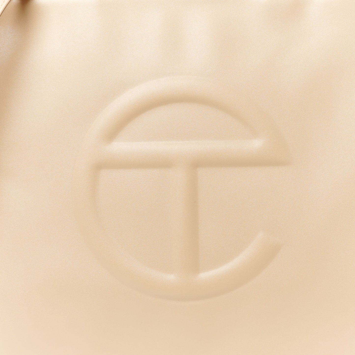 Vegan Leather Medium Shopping Bag Cream