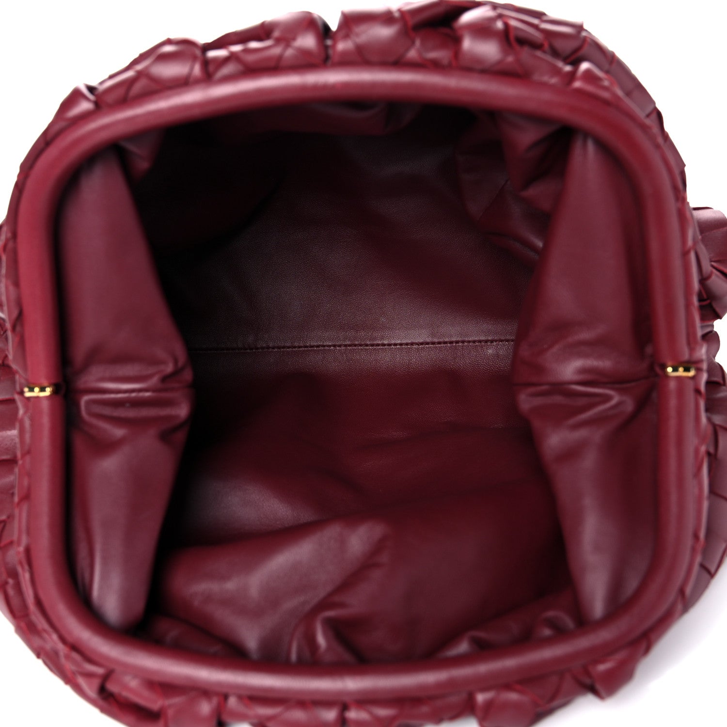 Bottega Veneta Nappa Maxi Intrecciato The Pouch Oversized Clutch Bordeaux 5 of 14